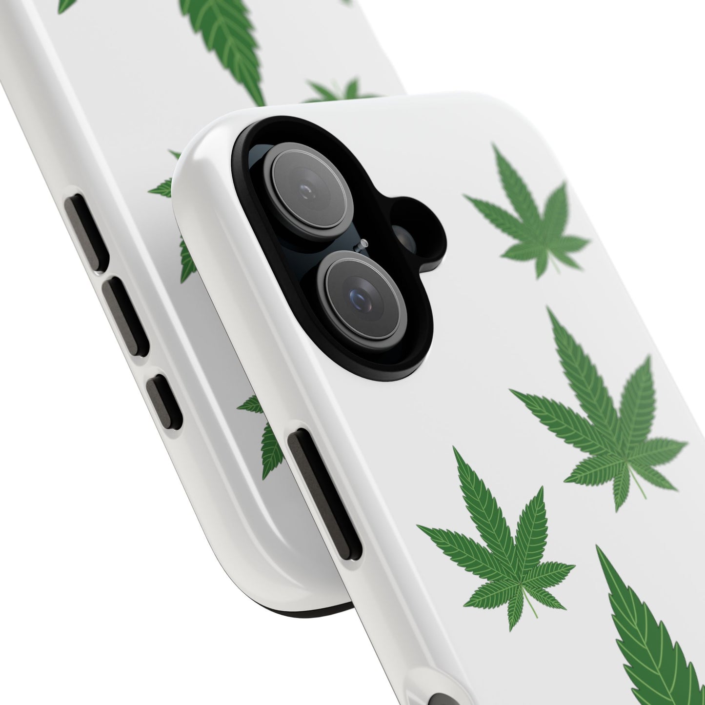 Funda elegante para teléfono con temática de cannabis: diseño resistente y duradero