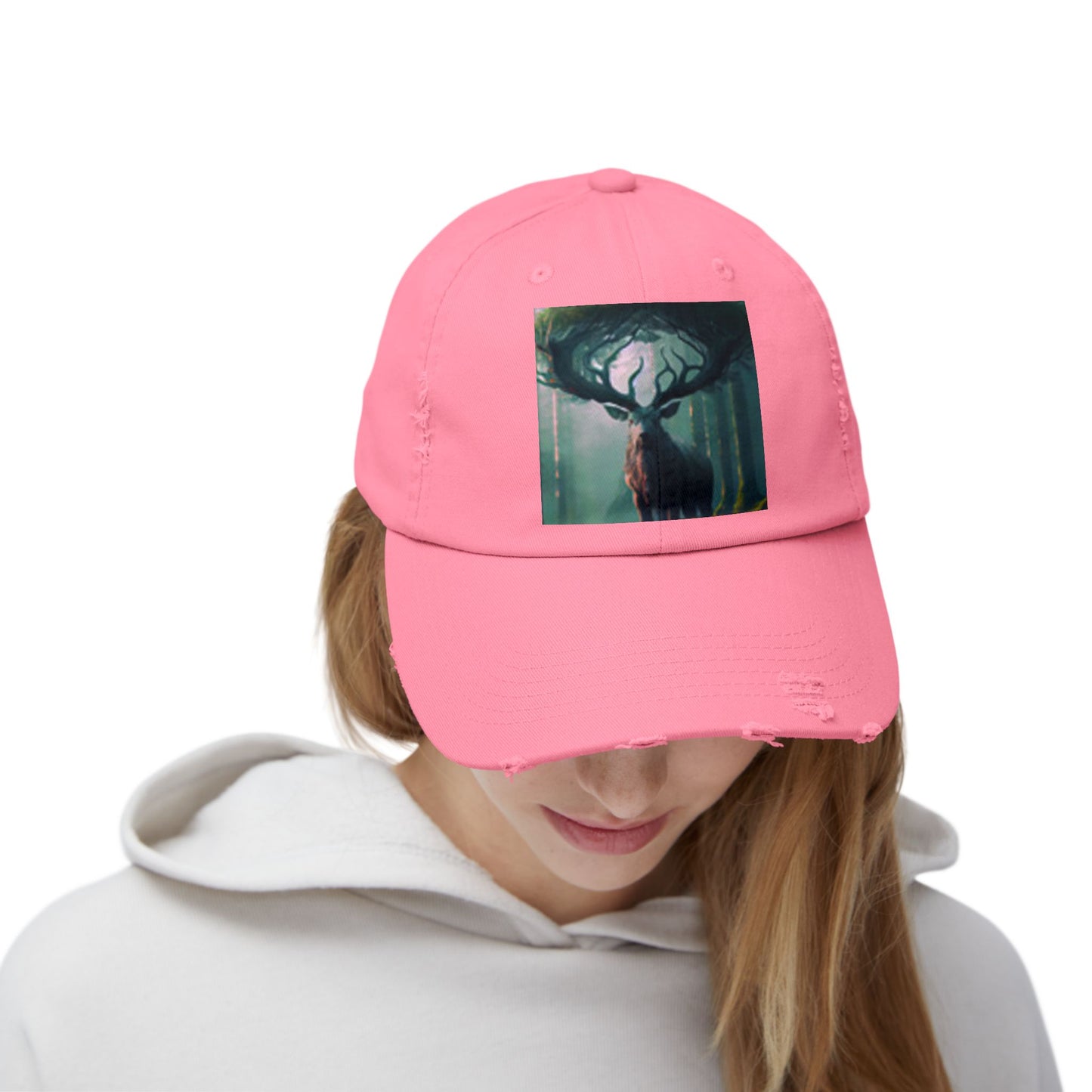 Bosque de ciervos con gorra en dificultades