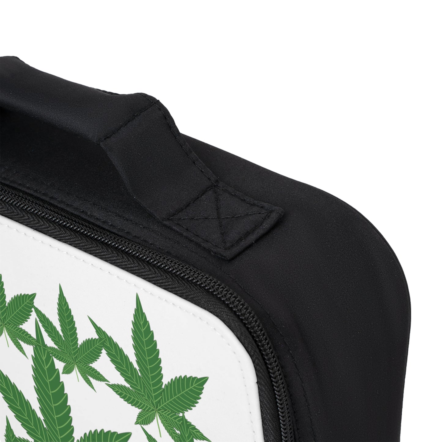 Elegante lonchera con diseño de hojas de cannabis: nevera ecológica para uso diario