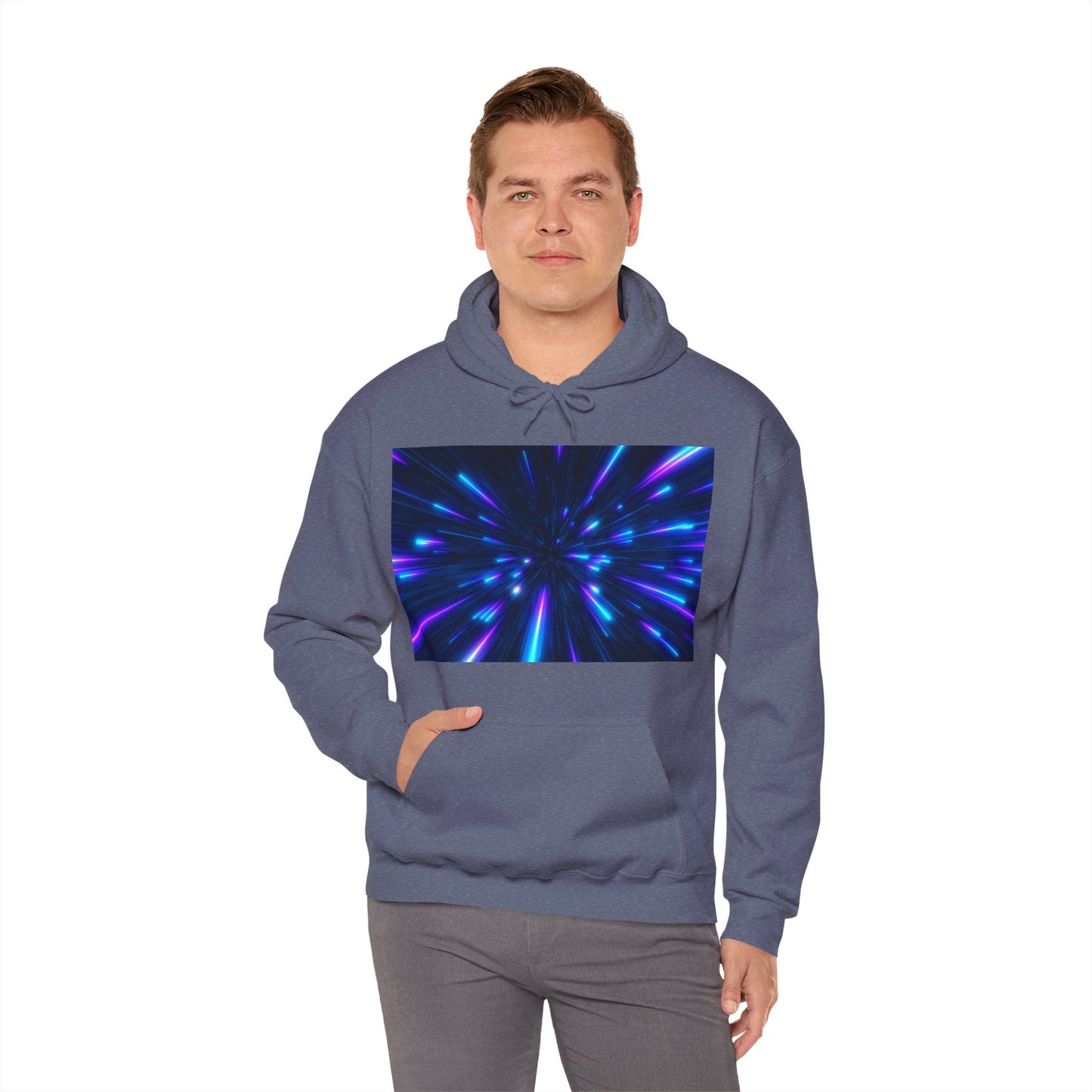Sweat à capuche bleu
