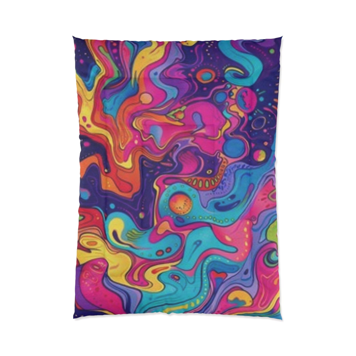 Edredón psicodélico colorido: ropa de cama bohemia y vibrante para un hogar acogedor