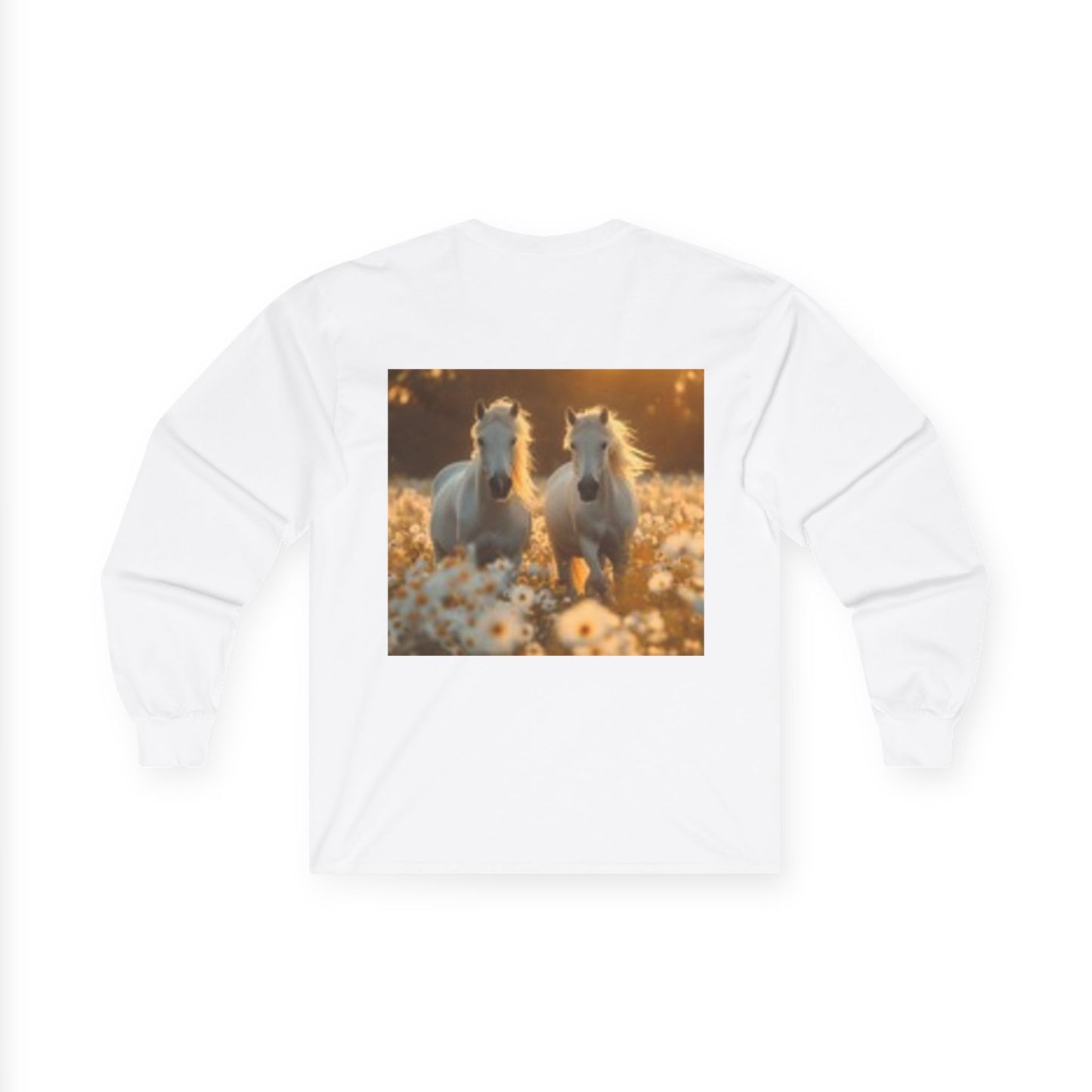 Camiseta unisex de manga larga de algodón ultra fino Majestic Horse: perfecta para amantes de los animales.