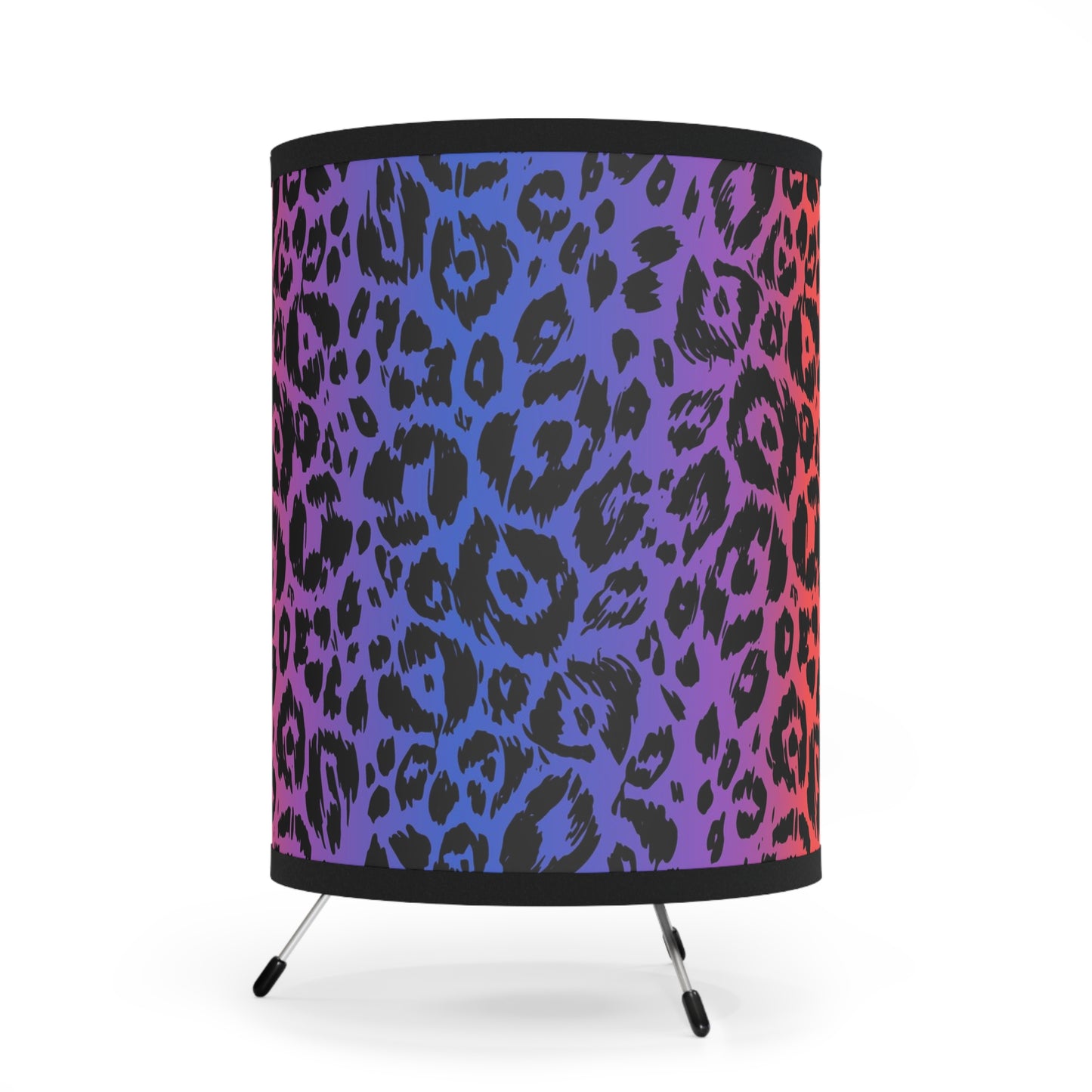 Lámpara trípode con estampado de leopardo vibrante - Pantalla de alta resolución - Perfecta para la decoración del hogar