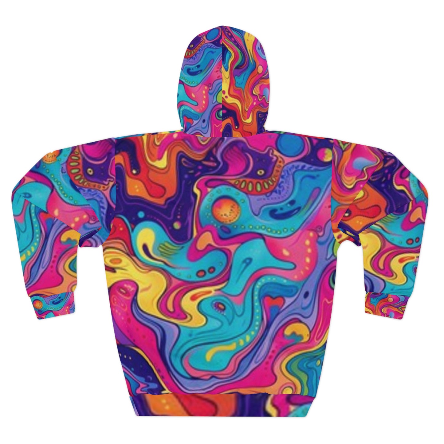Sudadera unisex con remolino psicodélico: diseño vibrante y colorido para mentes creativas.