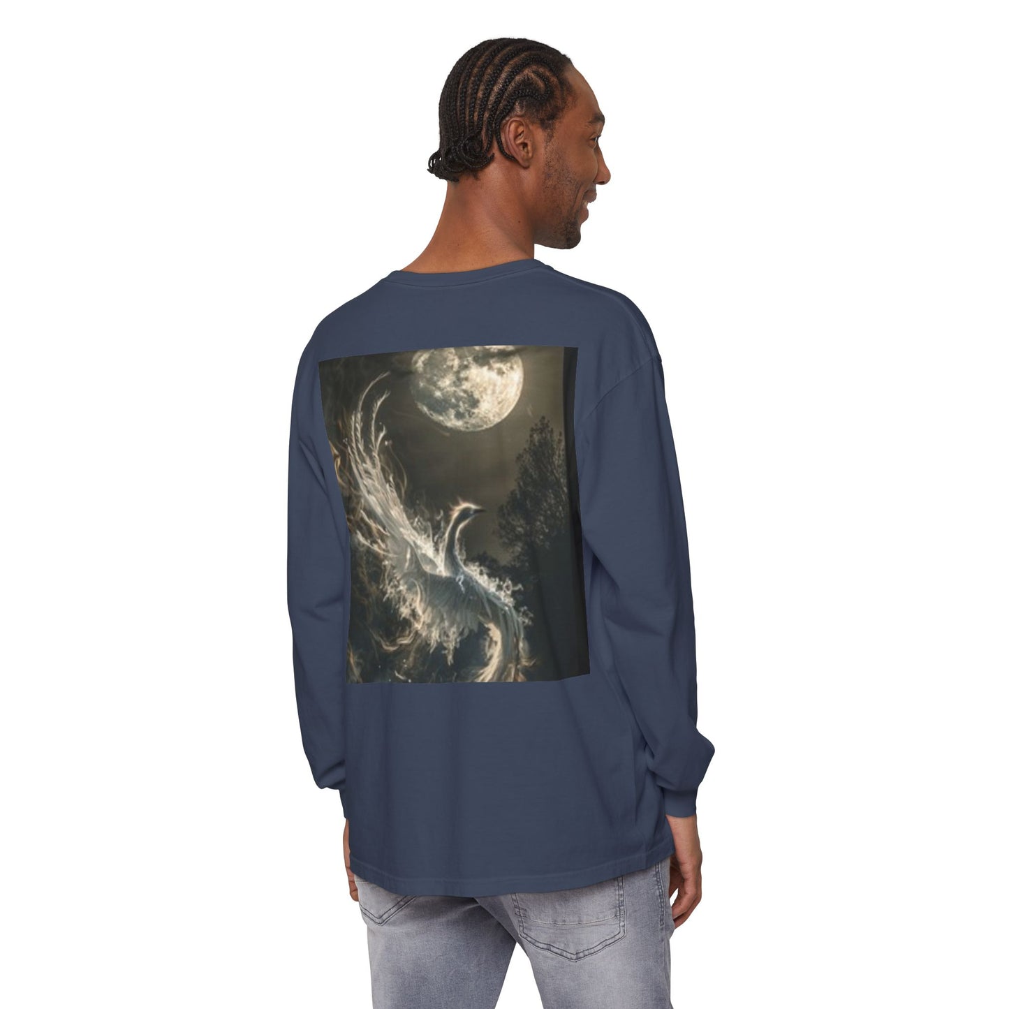 Camiseta de manga larga mística | Diseño de Mago Celestial y Fénix