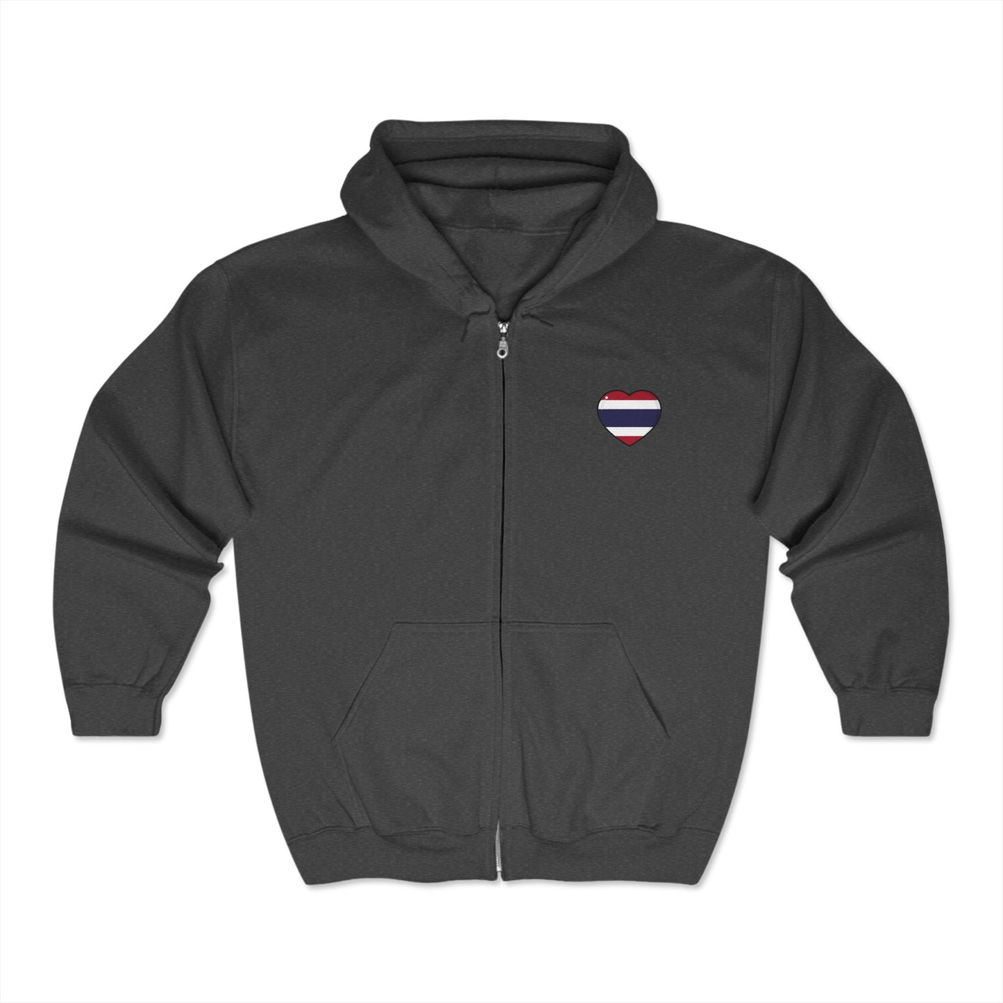 Sudadera con capucha y cremallera completa Que Dios bendiga a Trump