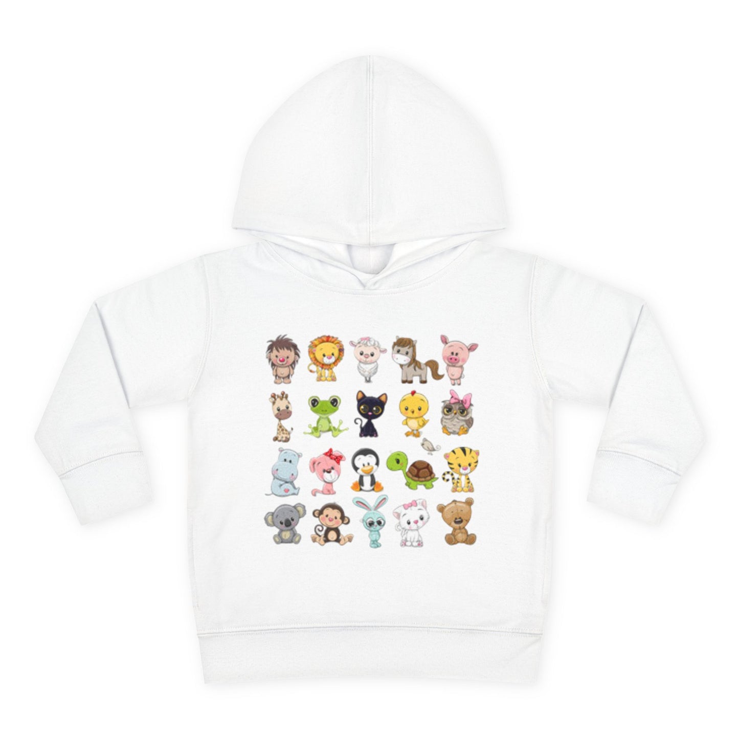 Sudadera con capucha de polar con estampado animal adorable para niños pequeños | Sudadera infantil bonita