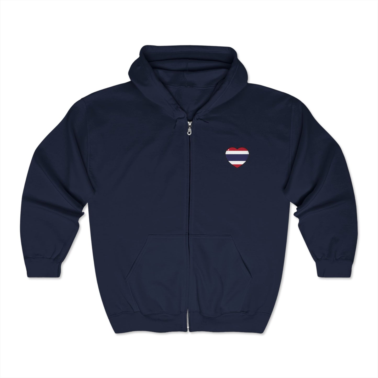 Sudadera con capucha y cremallera completa Que Dios bendiga a Trump
