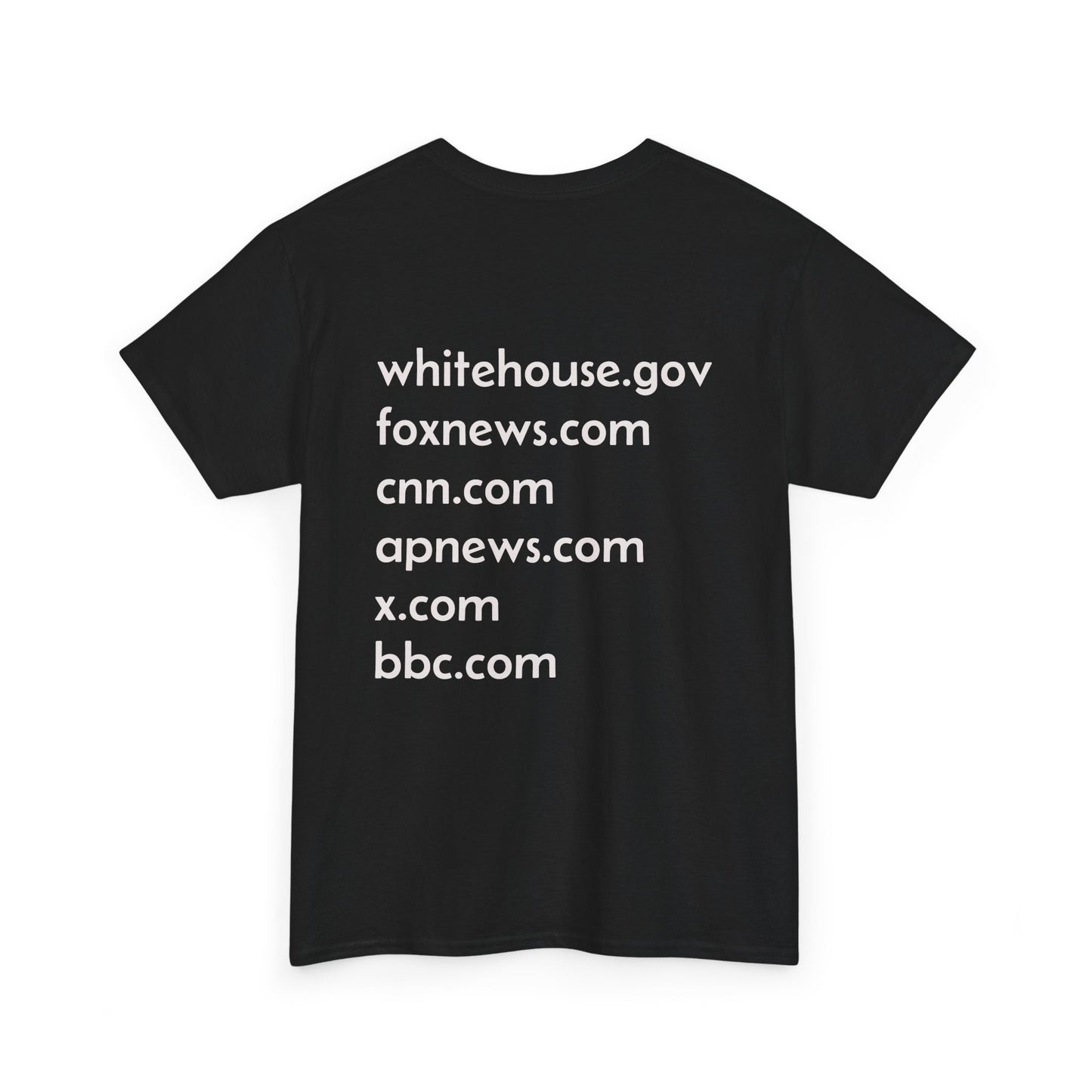 Camiseta de noticias de última hora whitehouse.gov foxnews.com cnn.com