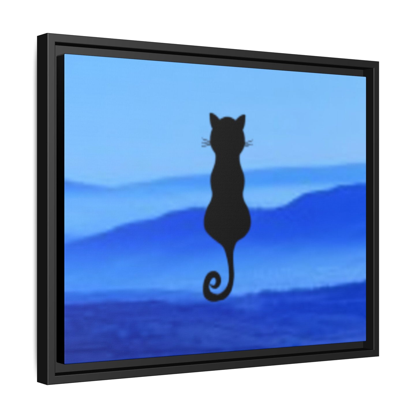 Framed Cat Silhouette Art Print, Wall Decor, Cat Lover Gift, Home Office Art, Pet Memorial