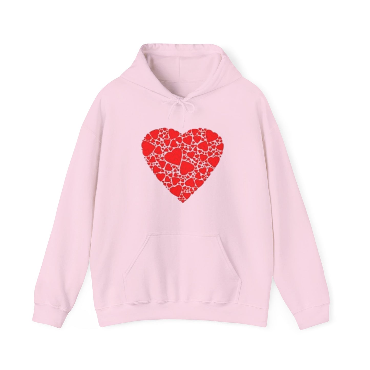 Colorful Parrot & Heart Hoodie - Unisex Heavy Blend Sweatshirt, Tropical Vibe Apparel, Perfect for Animal Lovers, Gift for Birthdays and Holidays