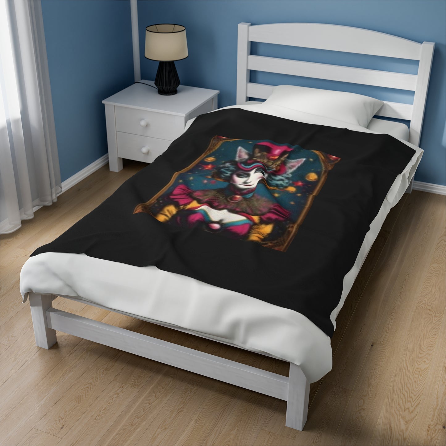 Velveteen Plush Blanket 50"x60" Size Beautiful Elf Woman