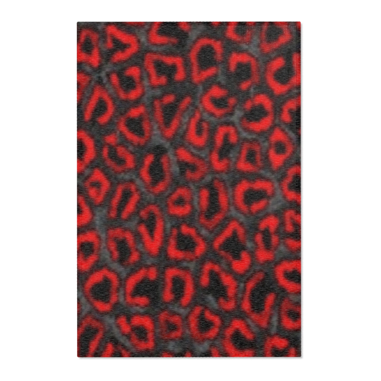 Alfombra con estampado de leopardo rojo intenso: decoración elegante para el hogar