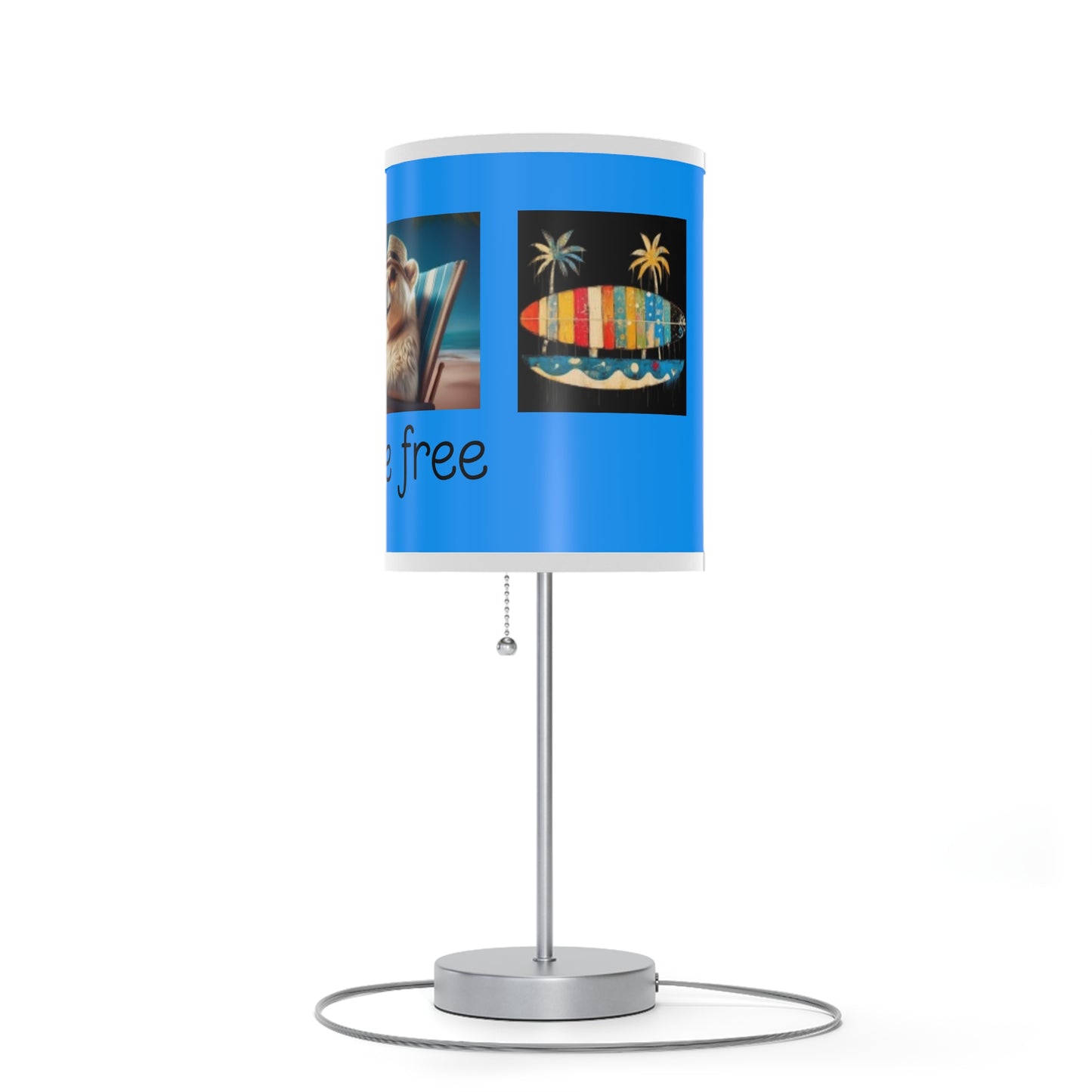 Vibrant Table Lamp, Beach Decor, Coastal Vibes, Living Room Lighting, Gift for Beach Lovers, Relaxing Home Accent