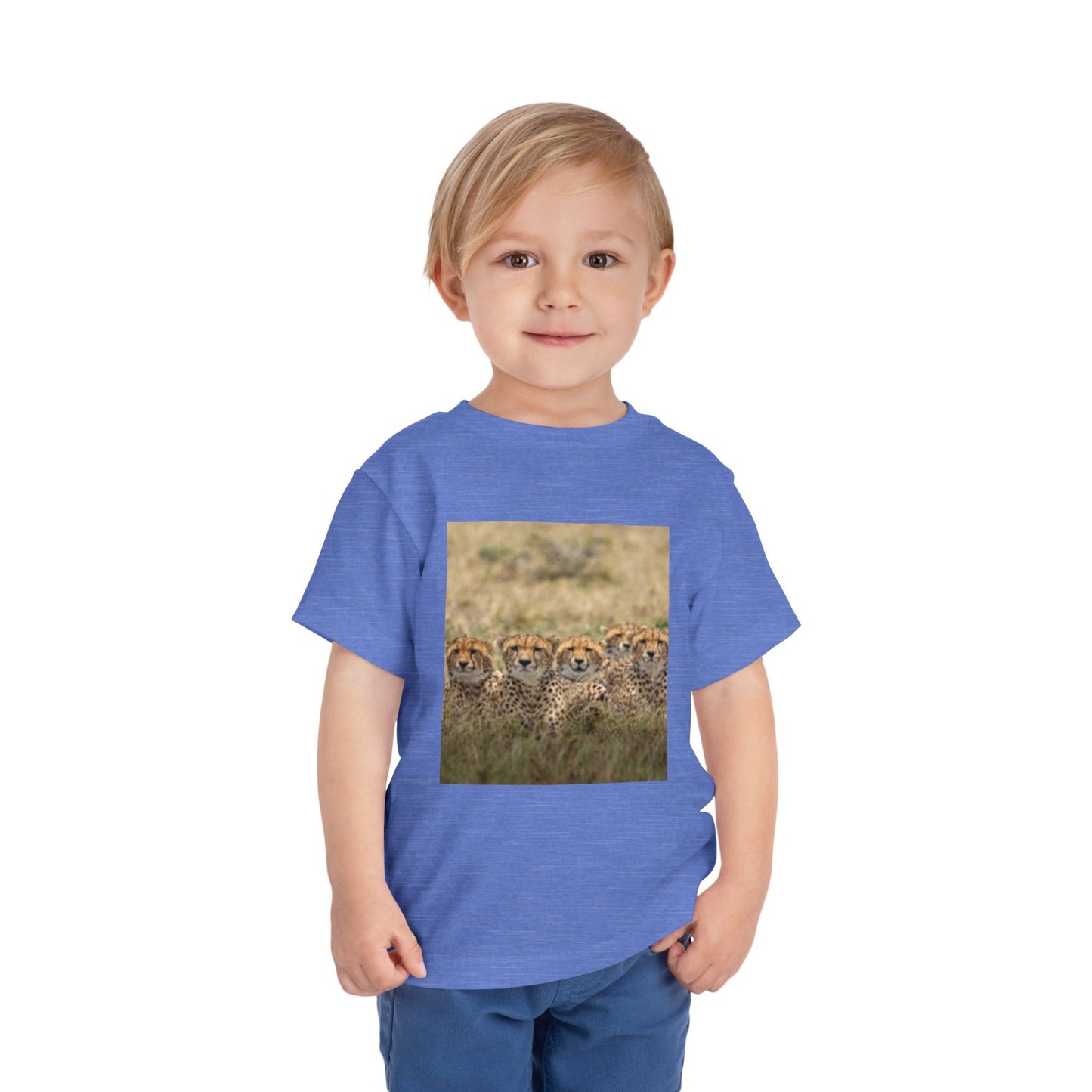 Camiseta infantil con estampado de guepardo - Diseño de corazón salvaje