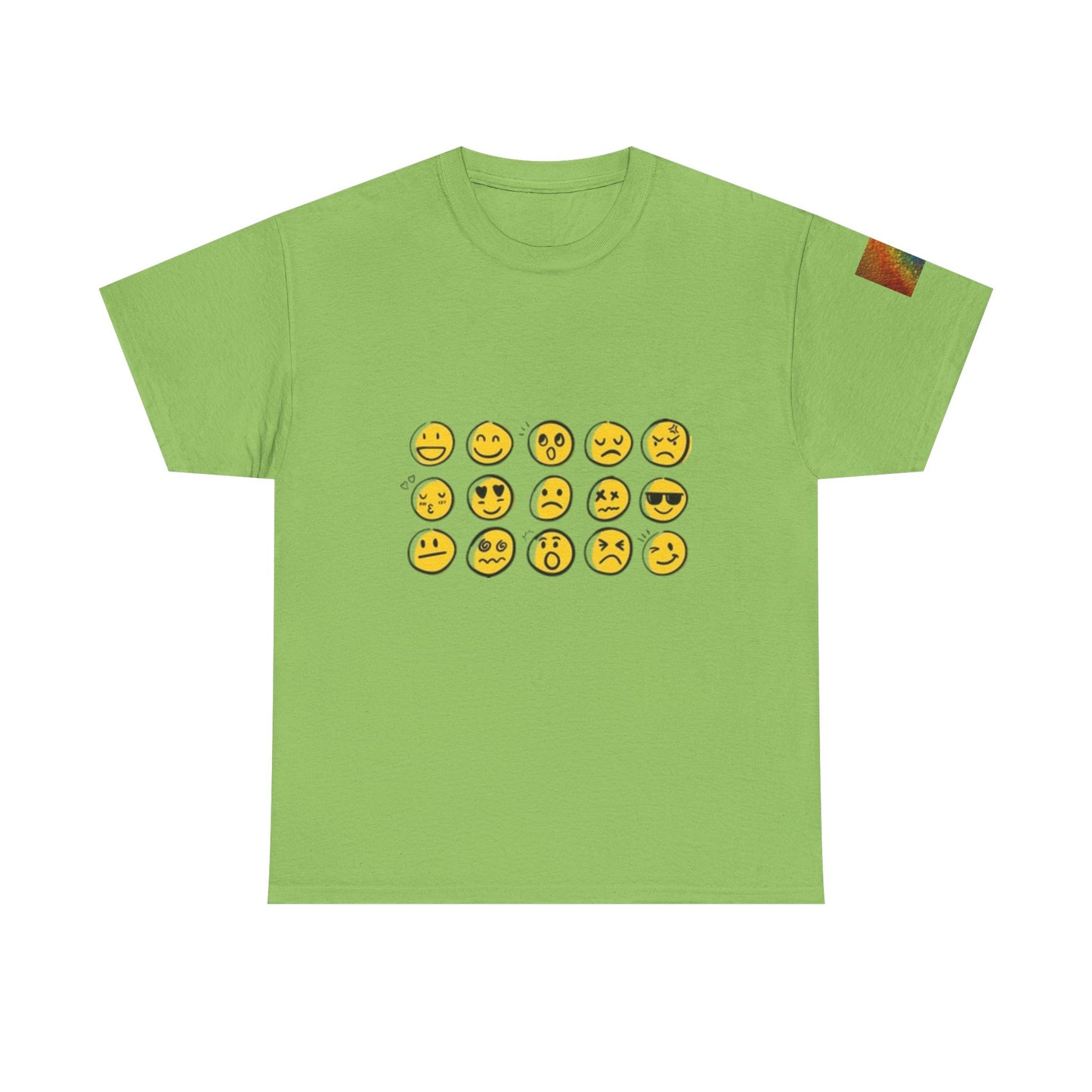 Playful Emoji & Monster Graphic Tee for Fun Lovers