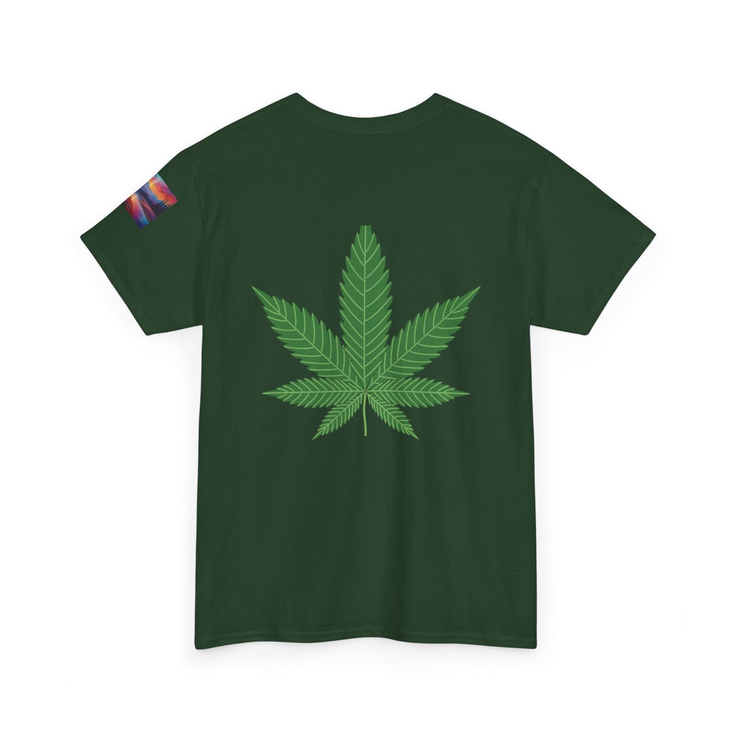 Cannabis Skull Heavy Cotton Tee, Unisex Cannabis T-Shirt, Grunge Vibe Shirt, Halloween Costume, Streetwear