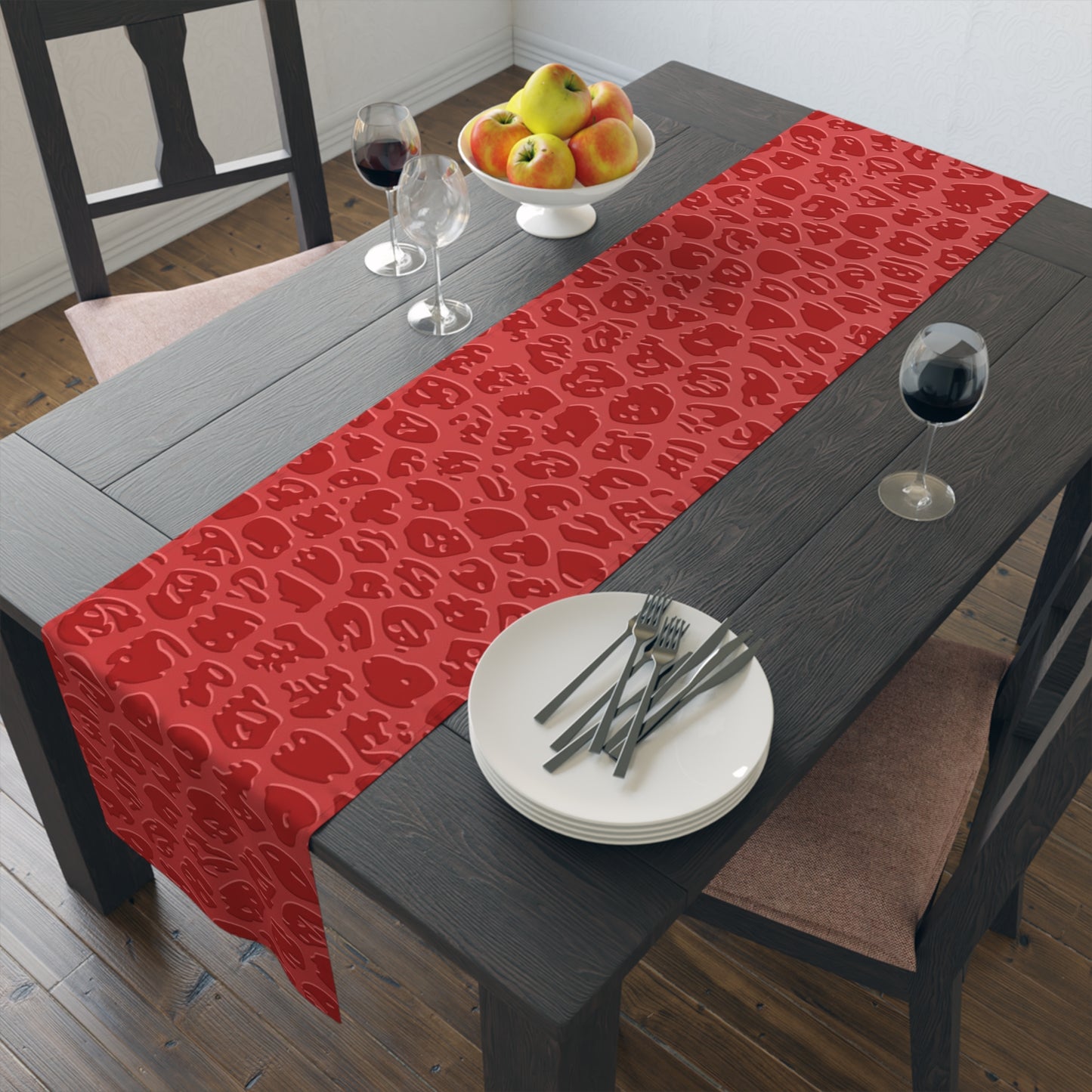 Elegante camino de mesa con estampado animal para la decoración del hogar