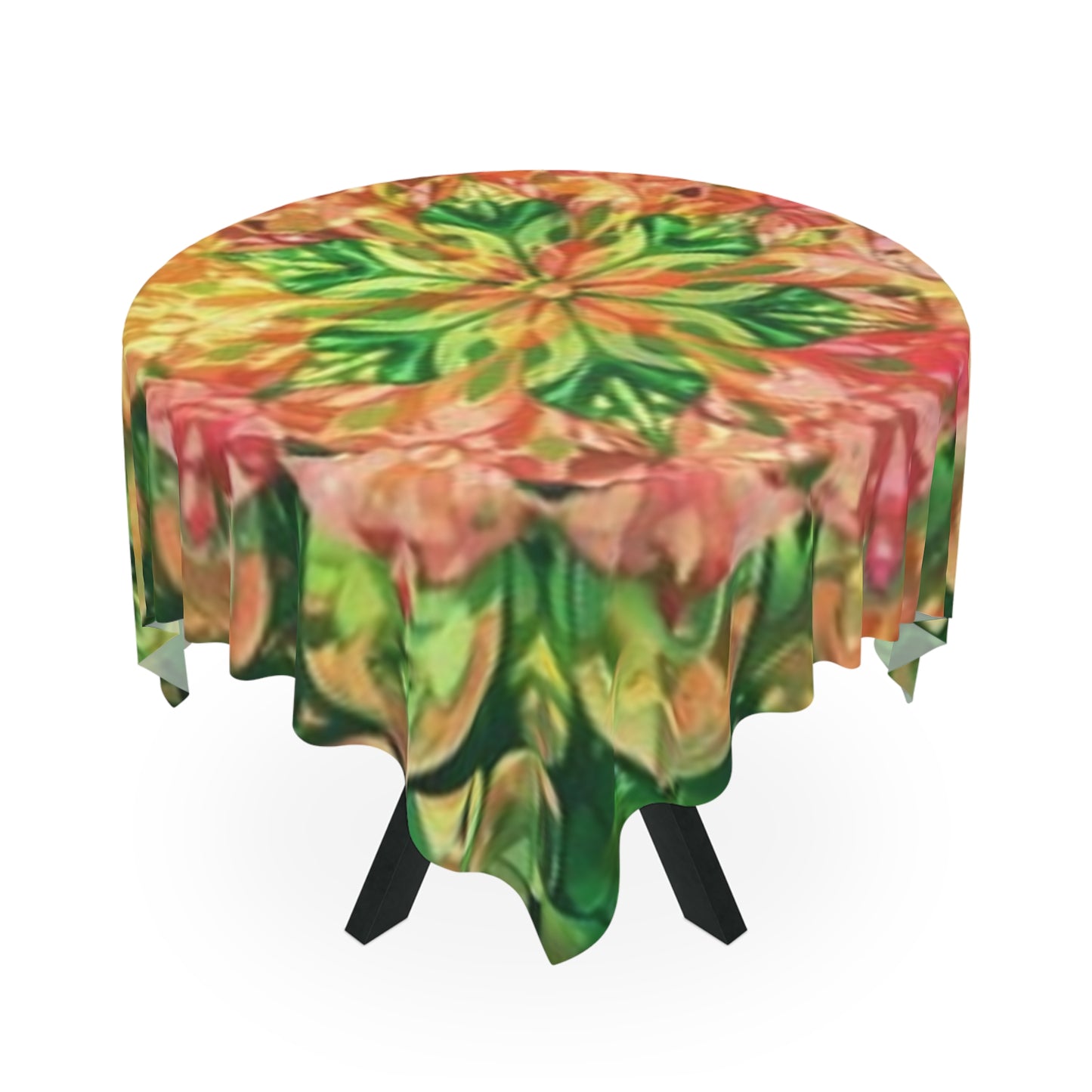 Vibrant Floral Tablecloth - Bohemian Home Decor, Wedding Table Cover, Picnic Blanket, Colorful Dining, Party Table Linens