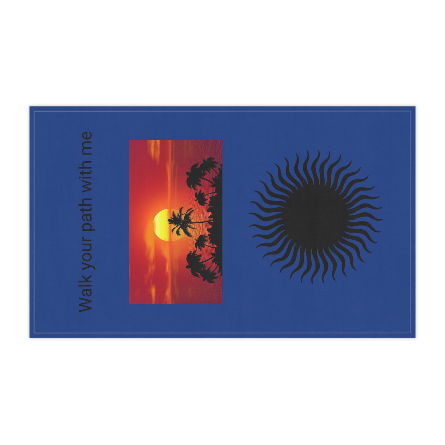 Toalla de cocina de 18" x 30" tamaño Sunset Black Sun