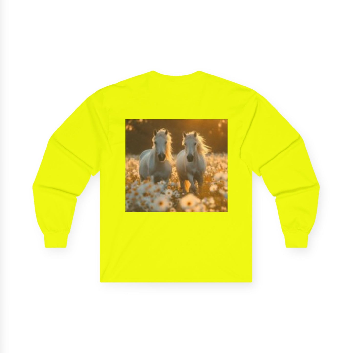 Camiseta unisex de manga larga de algodón ultra fino Majestic Horse: perfecta para amantes de los animales.