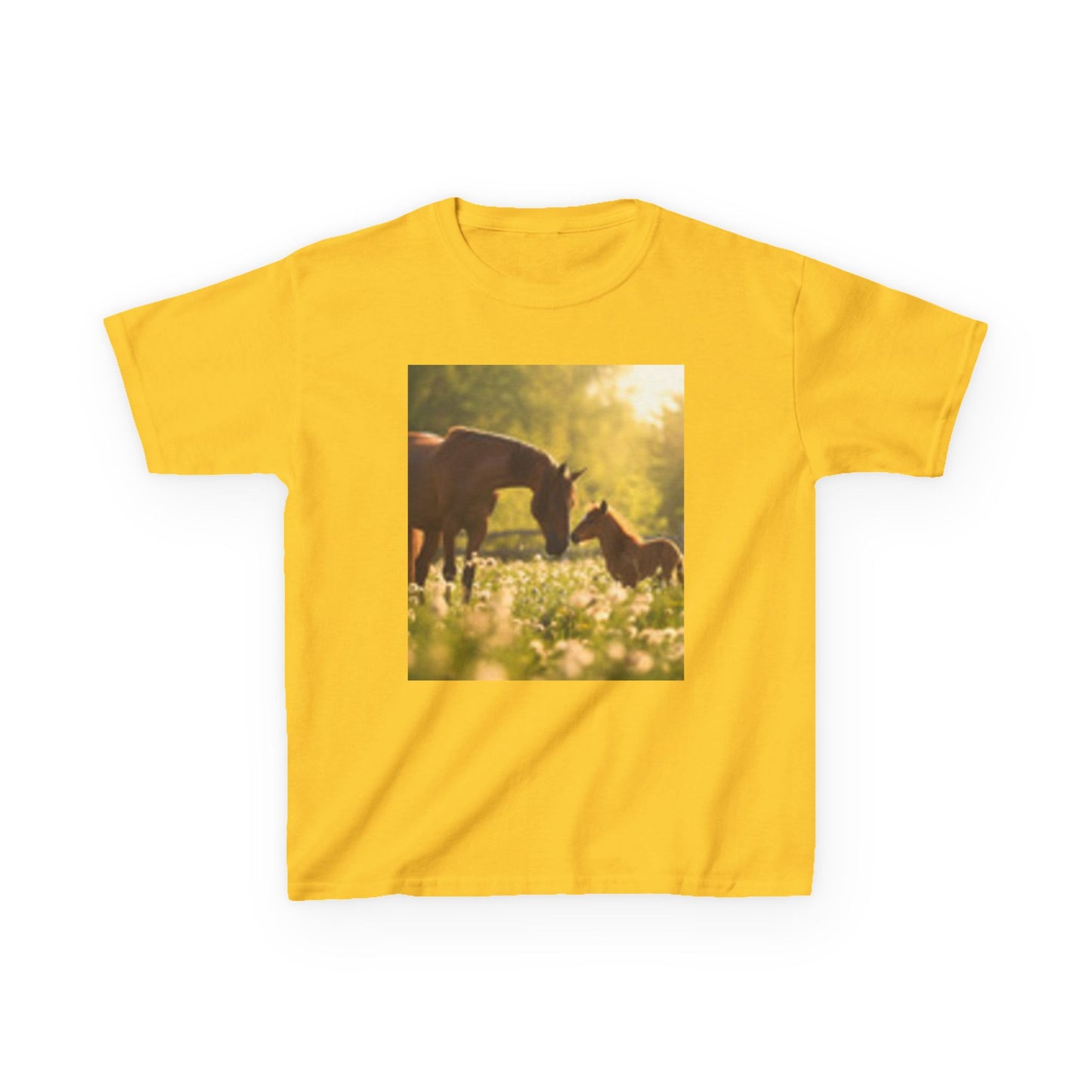 Camiseta infantil para amantes de los caballos: adorable fotografía de la naturaleza para jóvenes jinetes