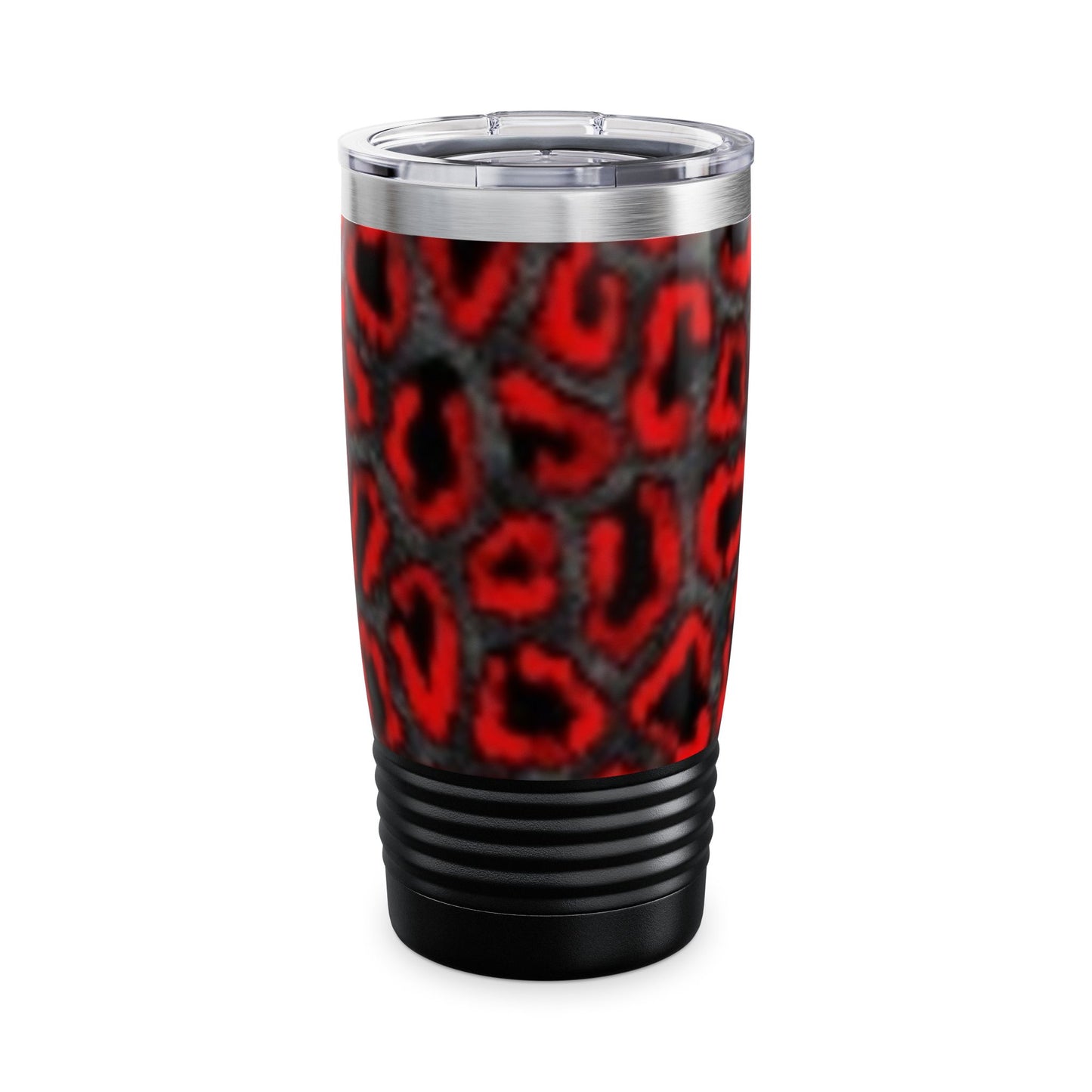 Vaso de 590 ml con estampado de leopardo llamativo: taza de viaje para amantes del café