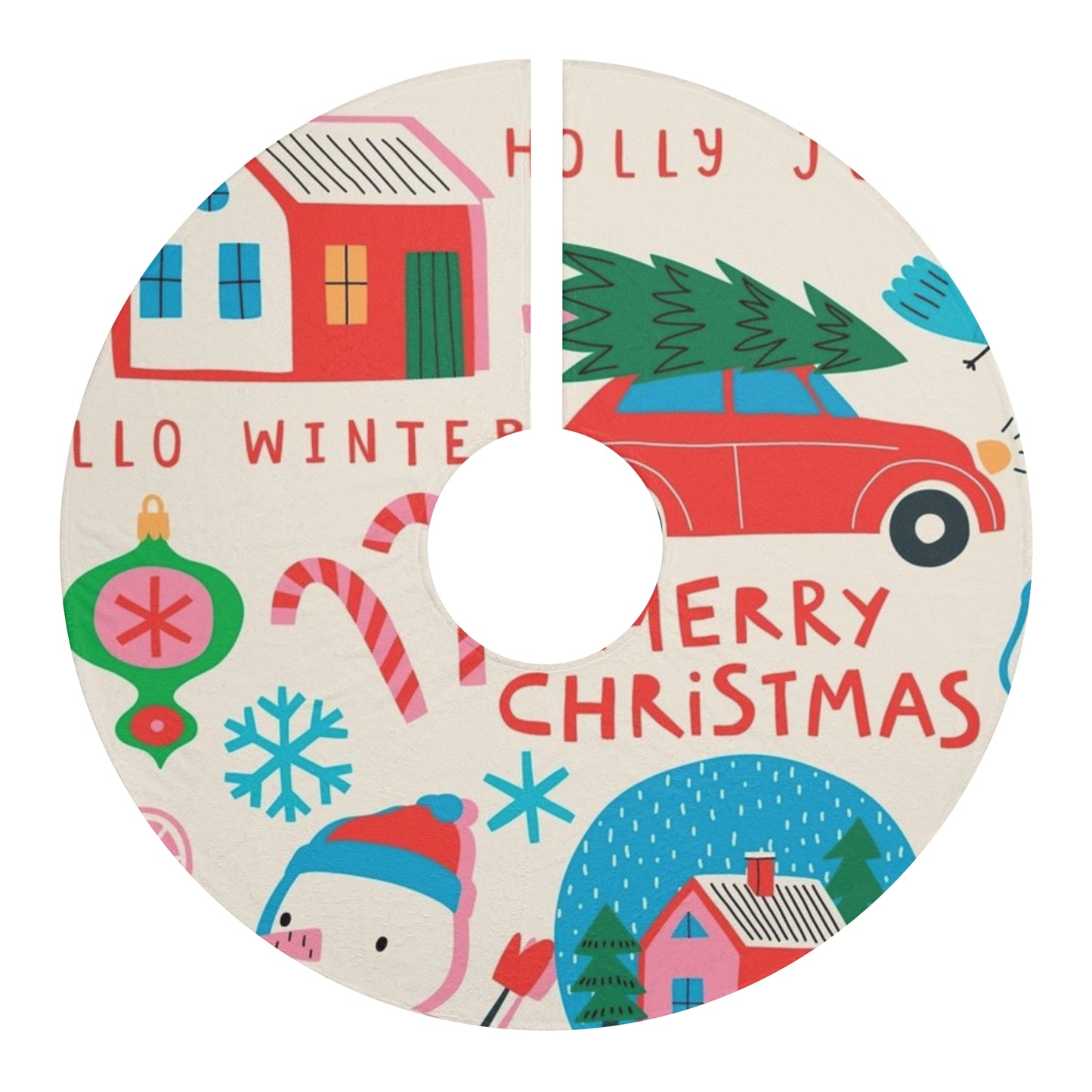 Faldas para árbol de Navidad con estampados navideños