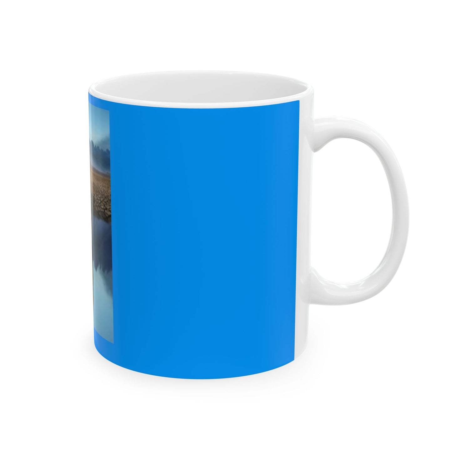 Ceramic Lion Reflection Mug, Animal Lover Gift, Motivational Cup, Unique Home Decor, Birthday Present, Nature Enthusiast