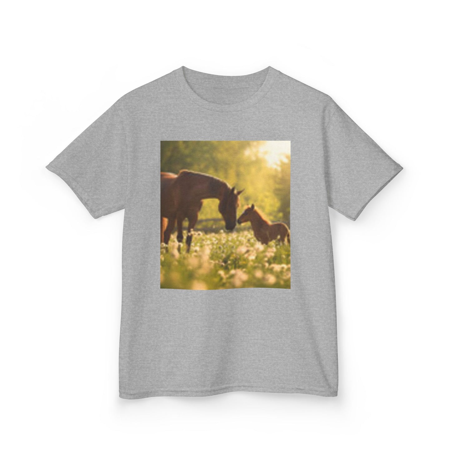 Camiseta infantil para amantes de los caballos: adorable fotografía de la naturaleza para jóvenes jinetes
