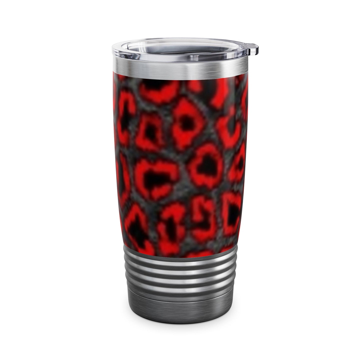 Vaso de 590 ml con estampado de leopardo llamativo: taza de viaje para amantes del café