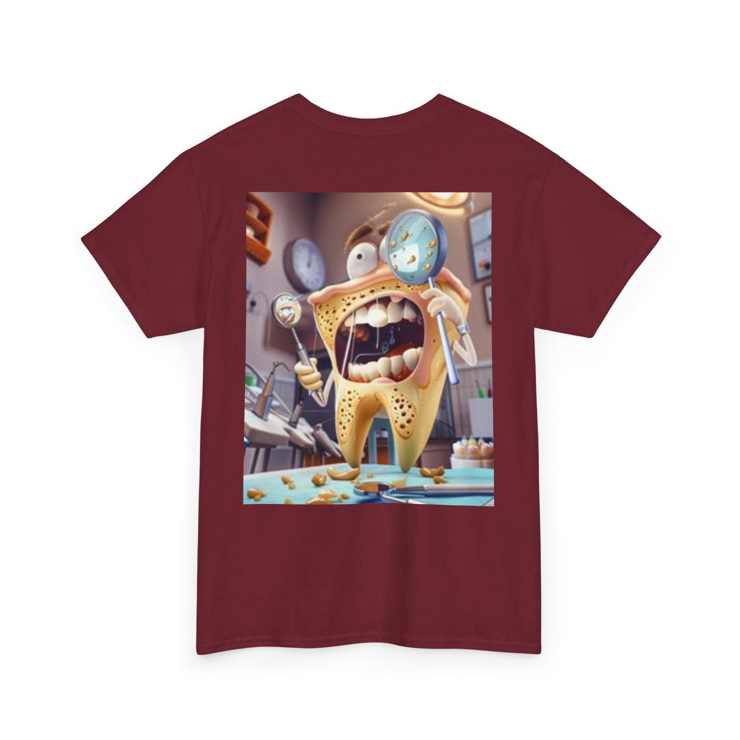 Camiseta de manga corta con dibujos de dientes