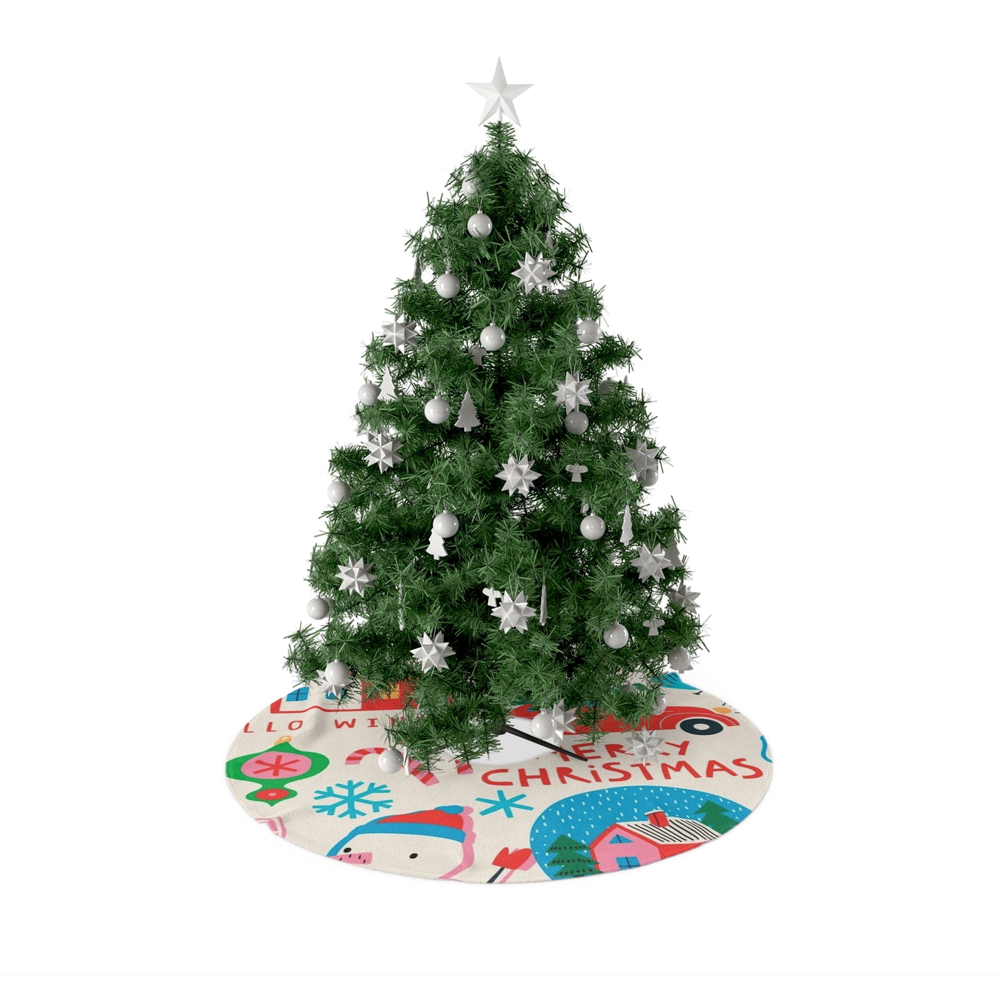 Faldas para árbol de Navidad con estampados navideños