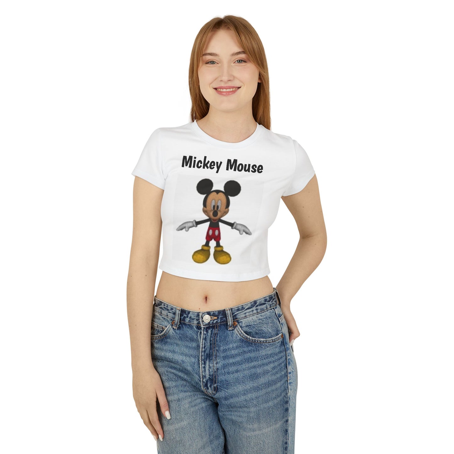 Camiseta corta para mujer Mickey Mouse