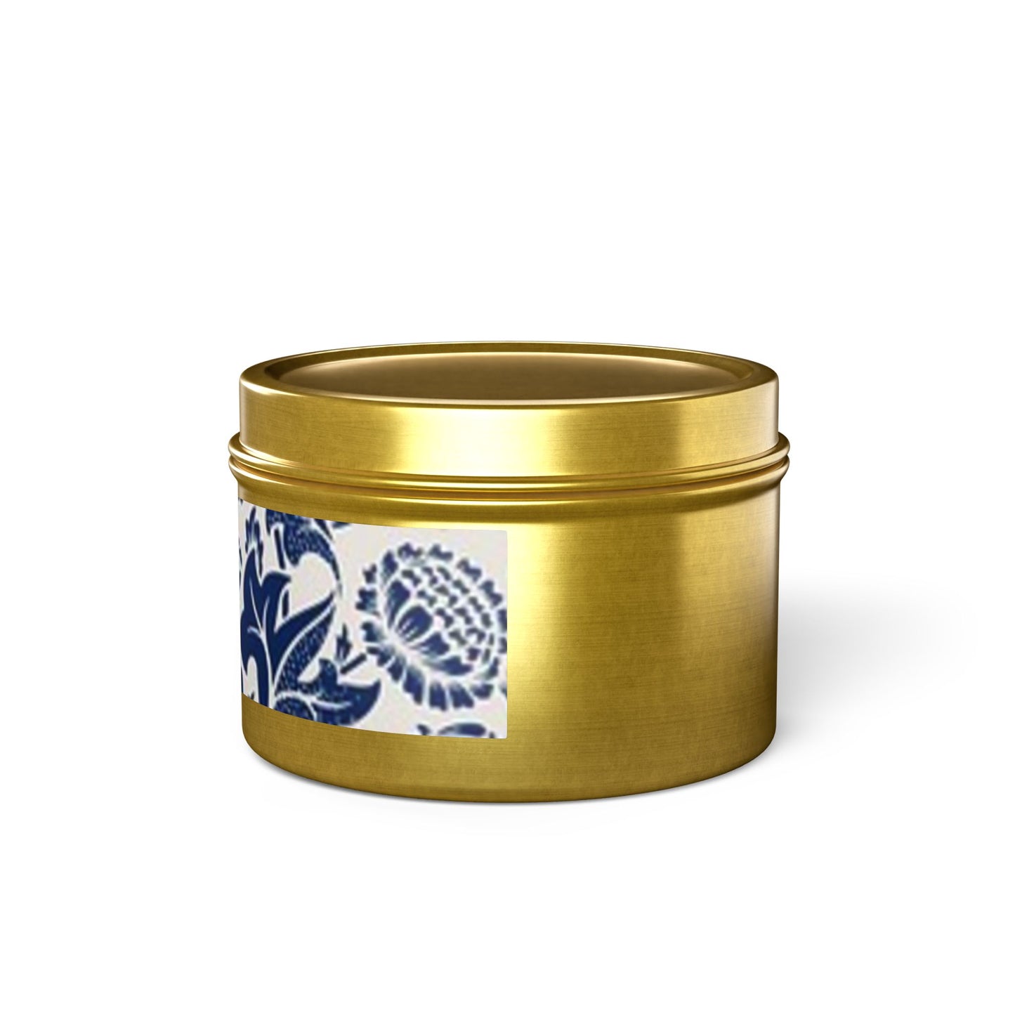 Velas en lata con flores azules y aromas fabulosos