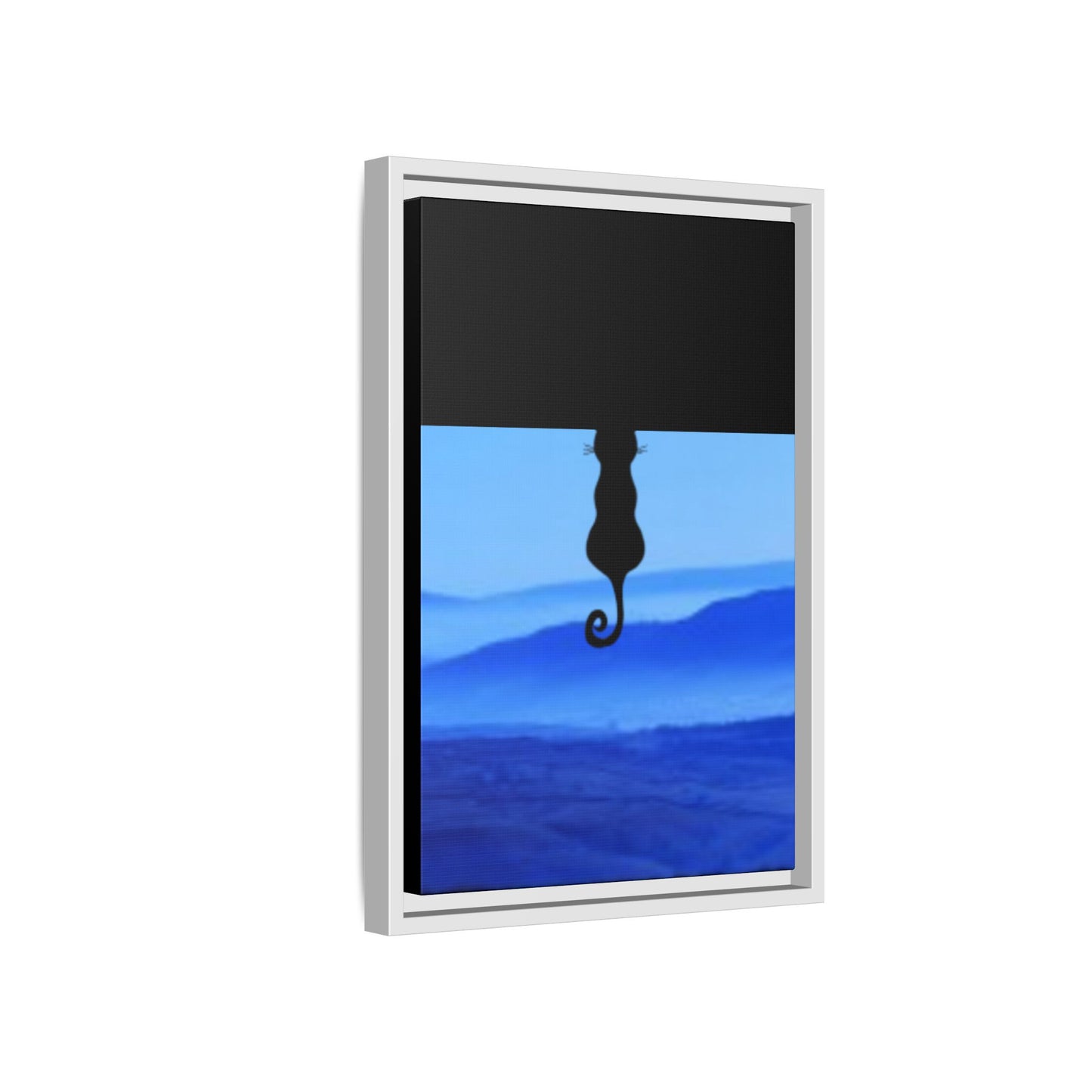Framed Cat Silhouette Art Print, Wall Decor, Cat Lover Gift, Home Office Art, Pet Memorial