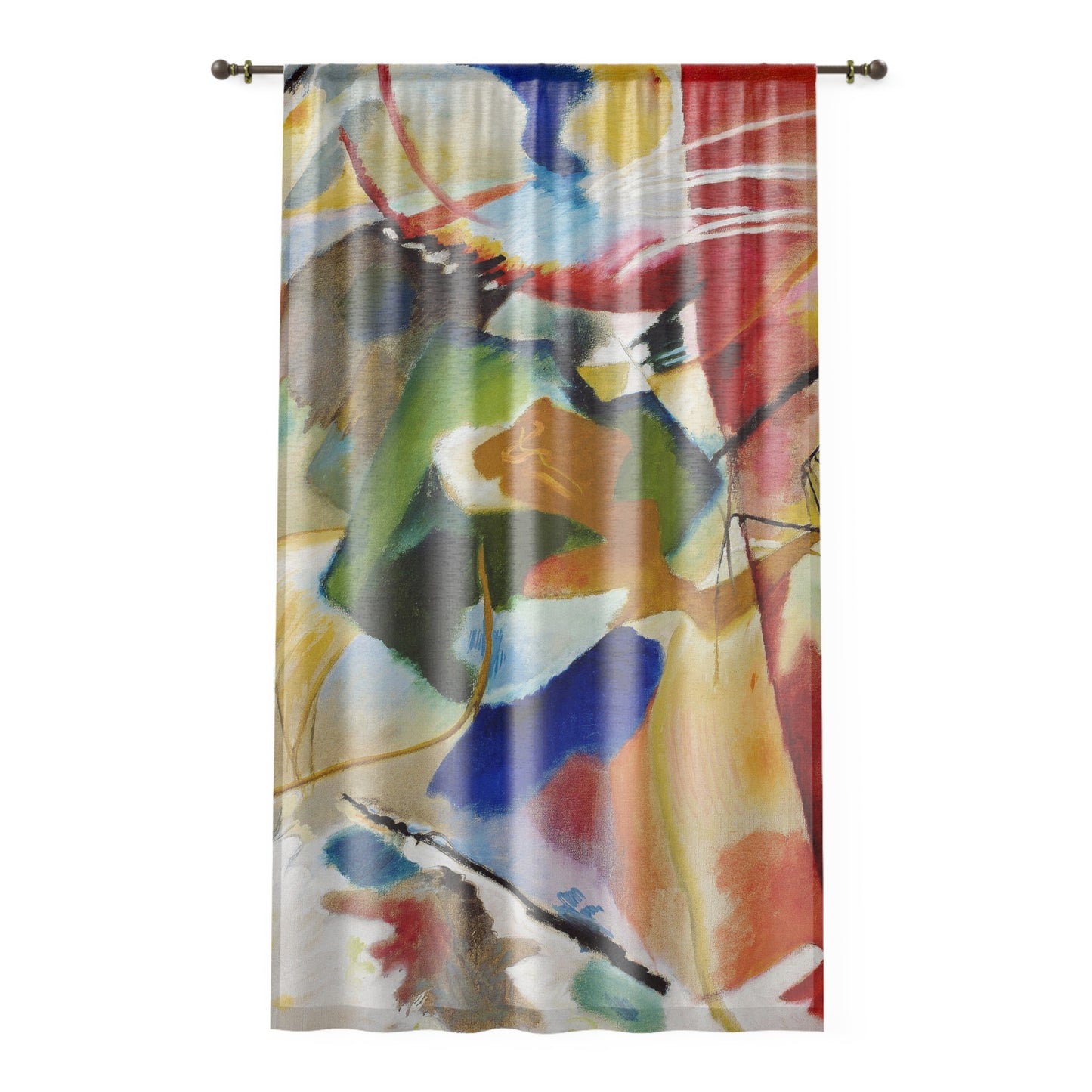 Cortina de ventana de 50" x 84" con diseño colorido