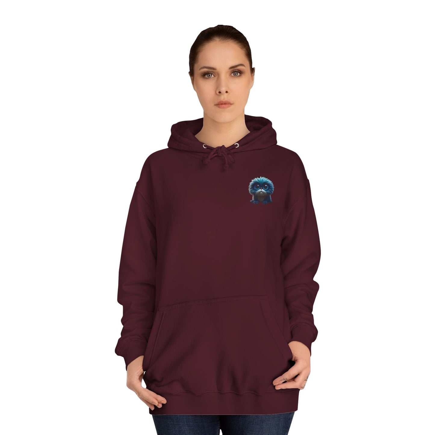Colorful Unisex College Hoodie with Whimsical Creature Design - Perfect for Students, Gifts, and Casual Wear