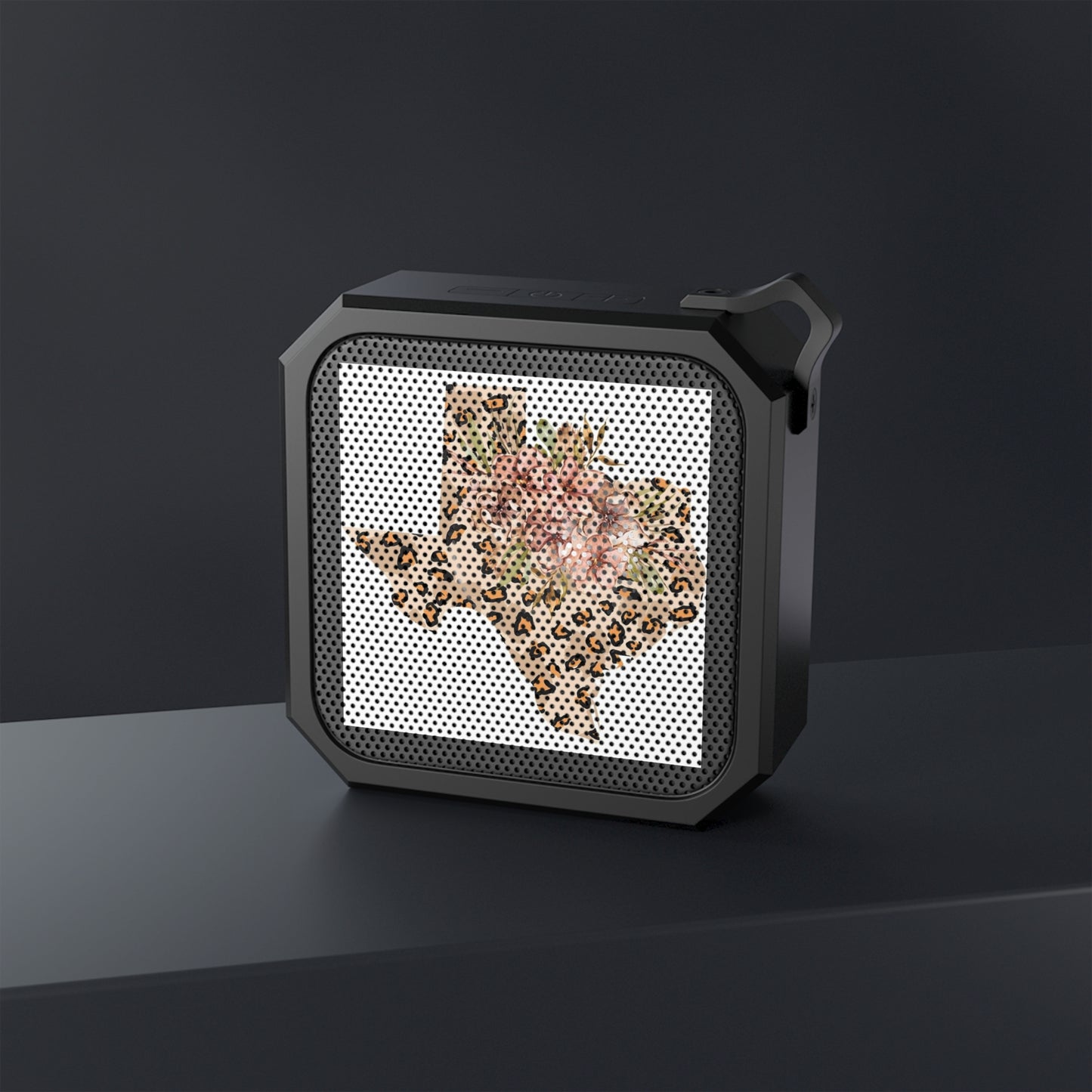 Altavoz Bluetooth Texas Wildflower: audio portátil para exteriores con diseño de estampado de leopardo