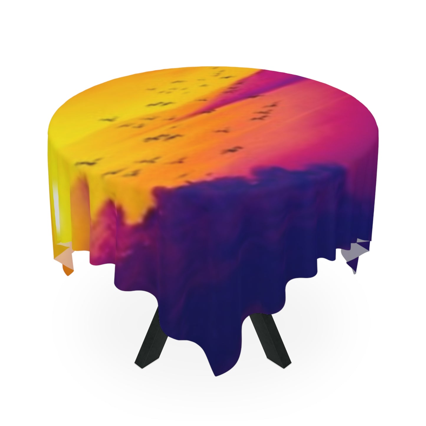 Mantel de atardecer sereno: diseño paisajístico vibrante para la decoración del hogar