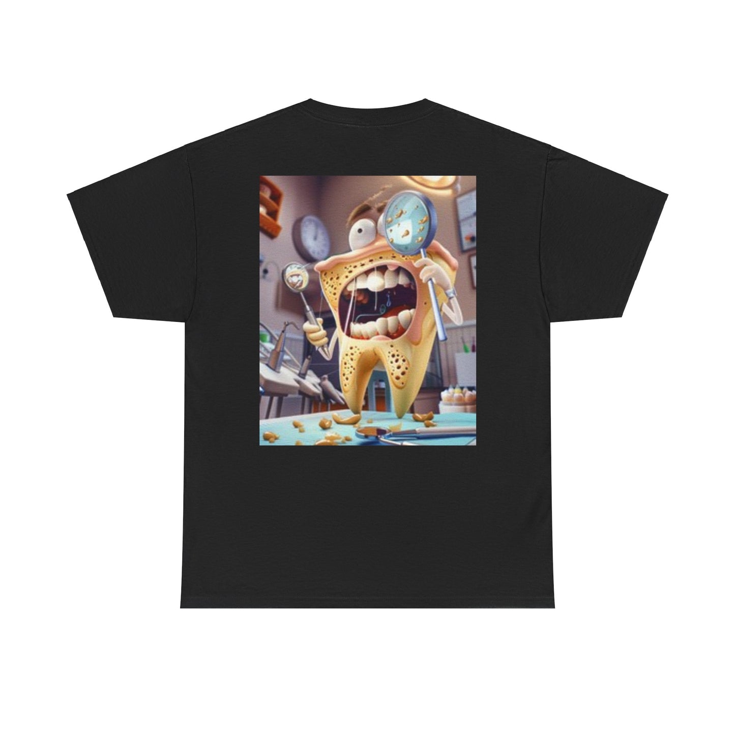 Camiseta de manga corta con dibujos de dientes