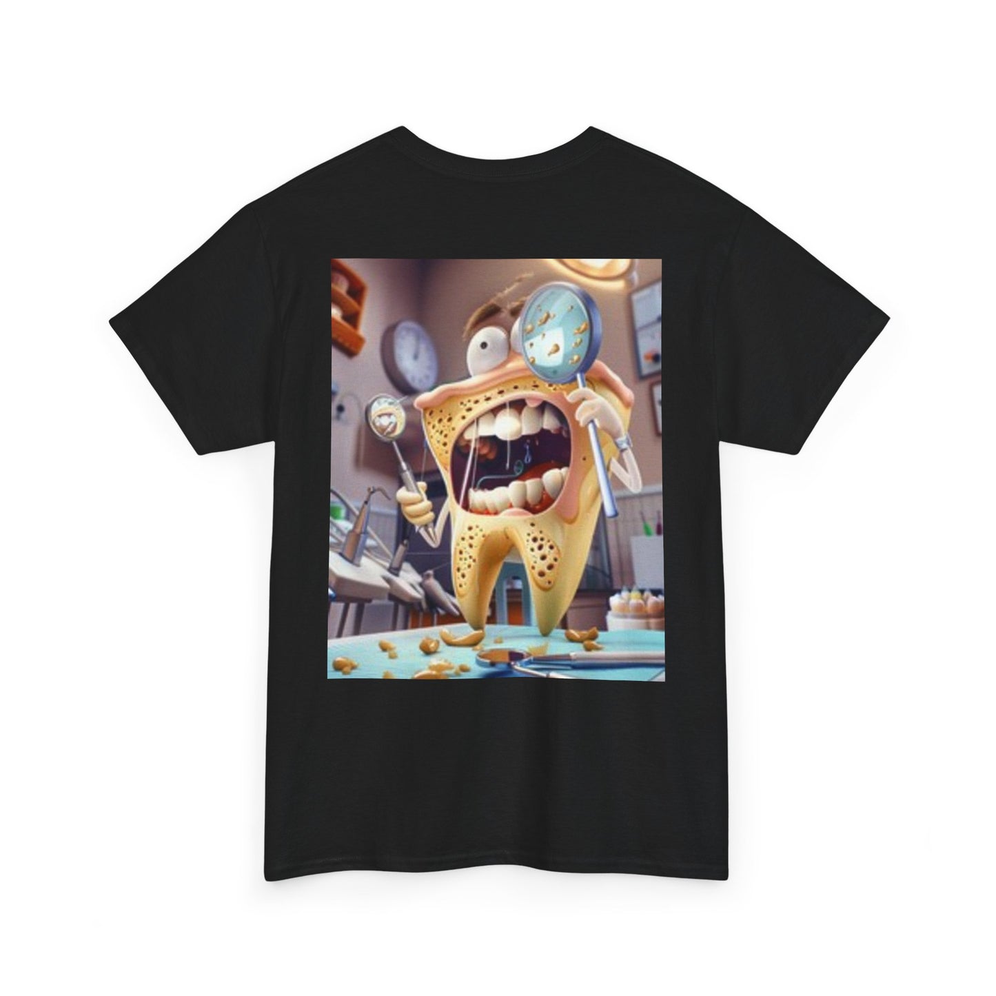 Camiseta de manga corta con dibujos de dientes