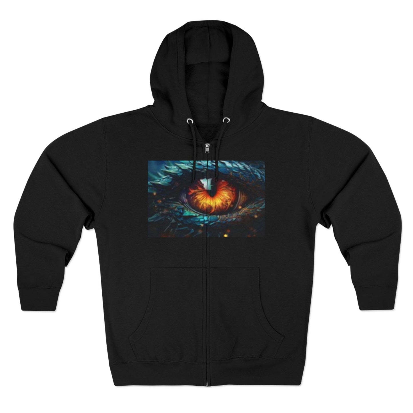 Sudadera unisex con cremallera Mystical Eye and Joker: perfecta para los amantes de la fantasía y el cómic.