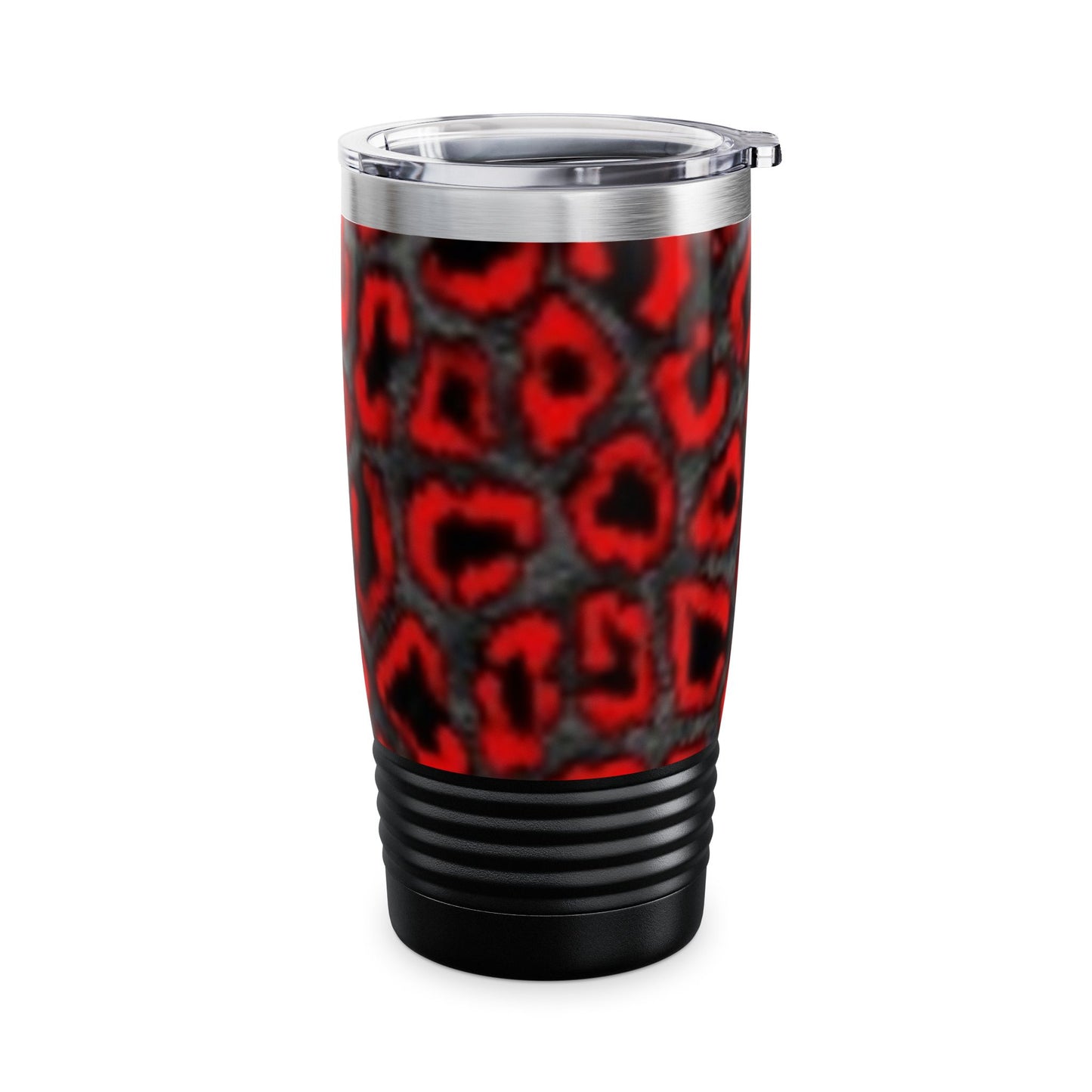 Vaso de 590 ml con estampado de leopardo llamativo: taza de viaje para amantes del café