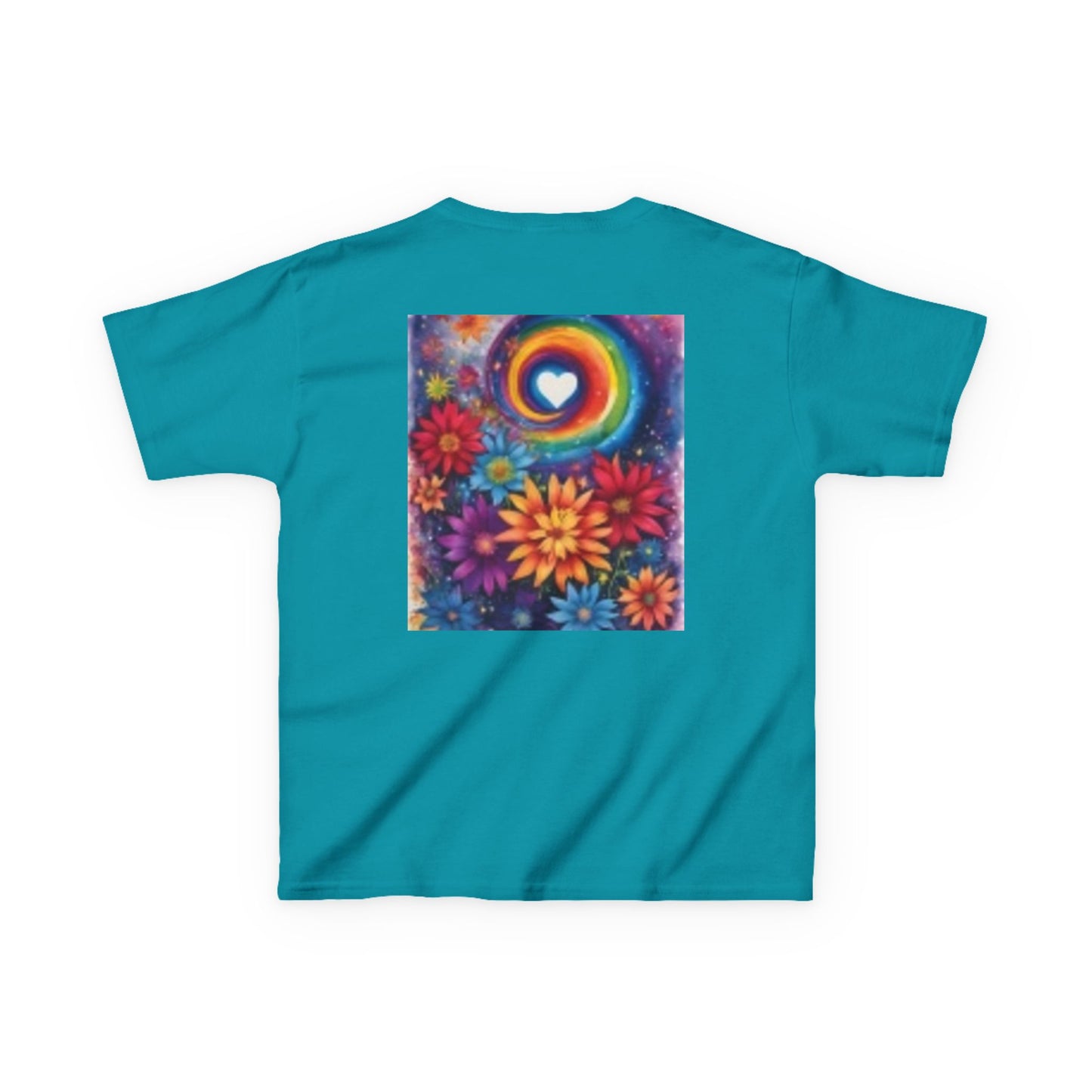 Camiseta de aventura para niños con diseño colorido de corazón y ratón