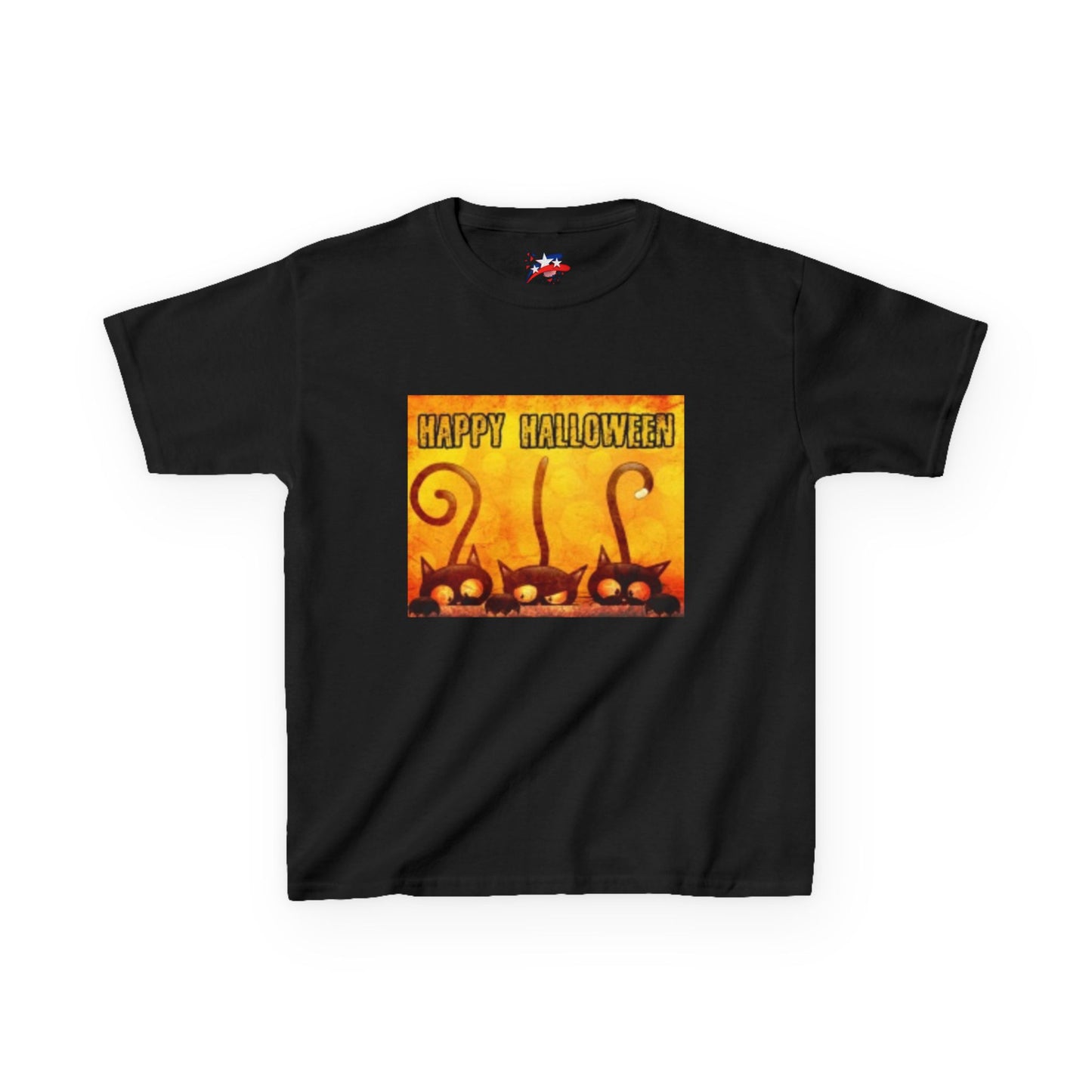 Happy Halloween Black Cat Pumpkin Youth Heavy Cotton T-shirt I love this T-shirt!