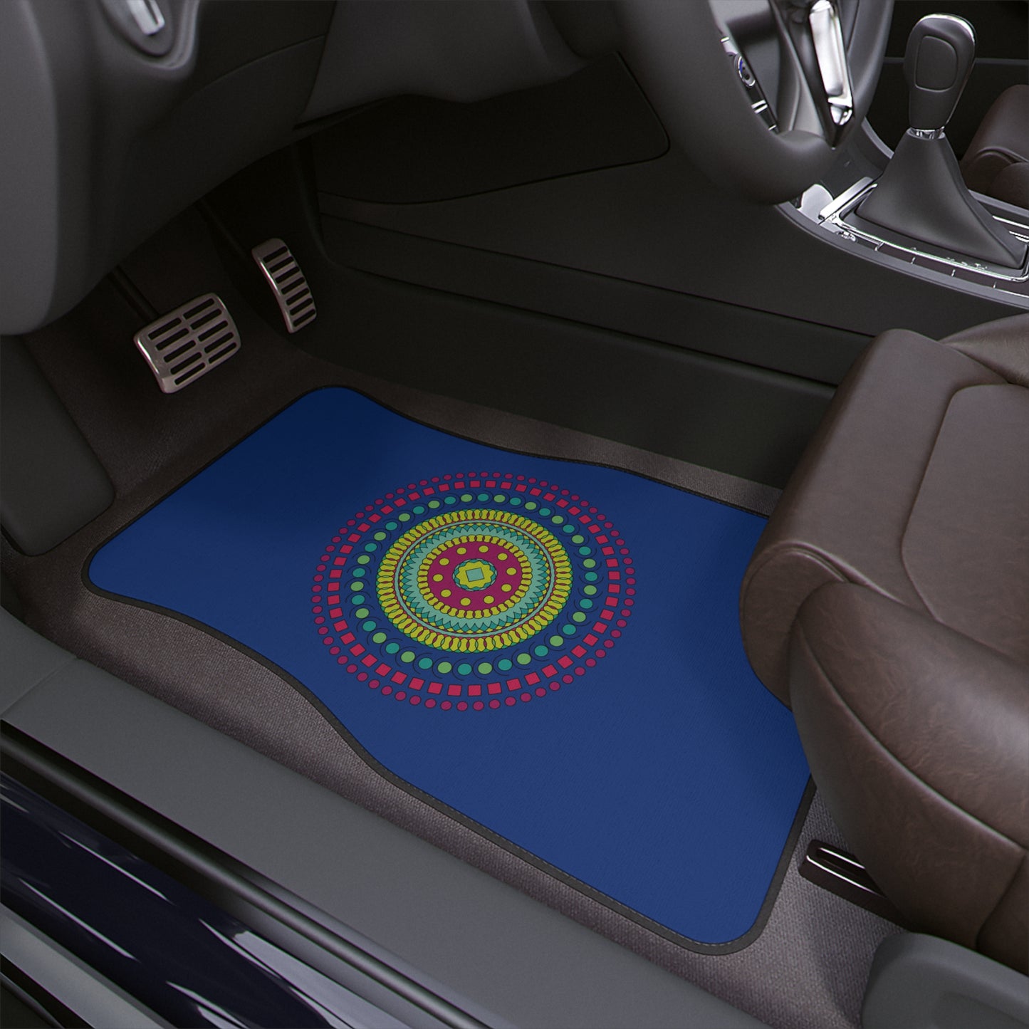 Alfombrillas para coche, 1 pieza, diseño de mandala