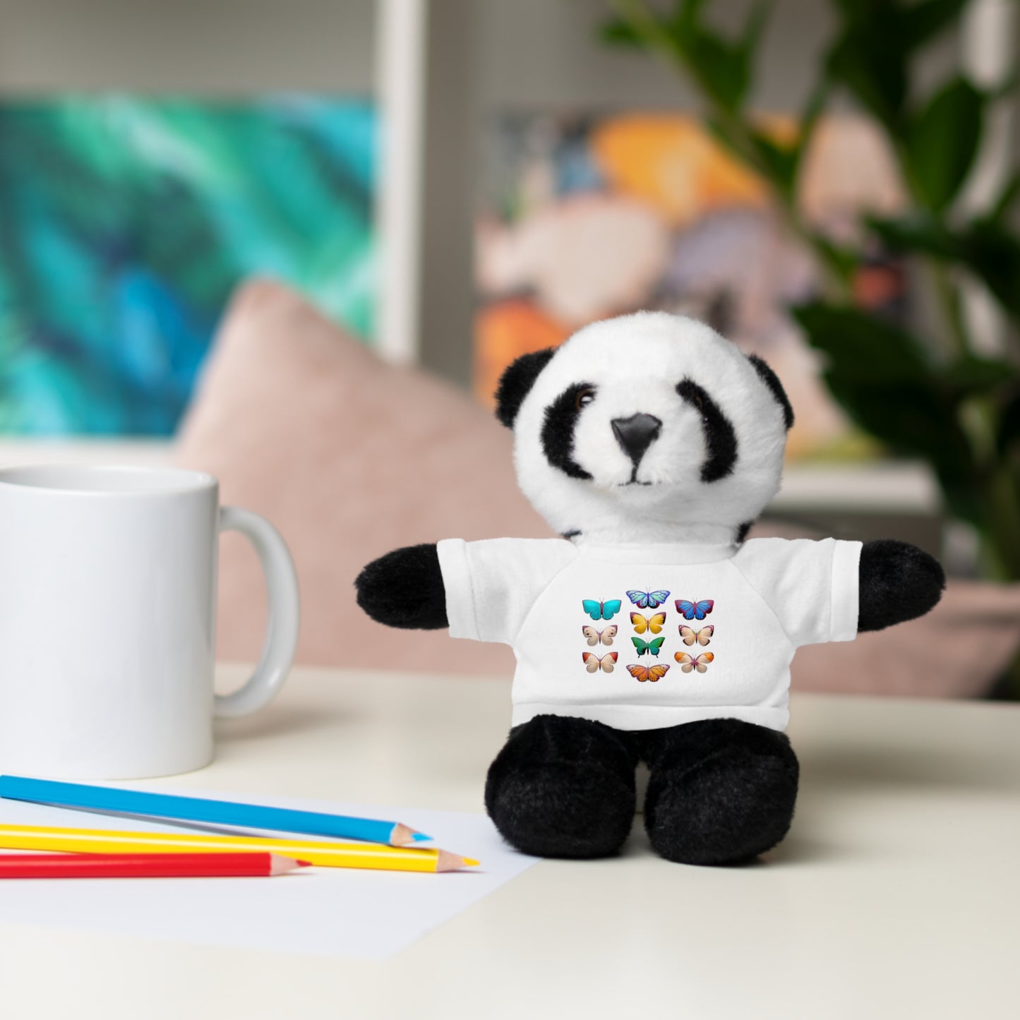 Osito de peluche con camiseta Mariposas