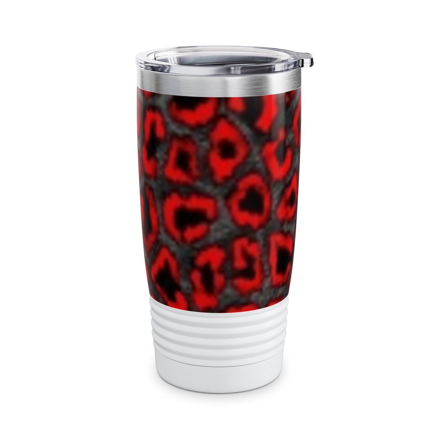 Vaso de 590 ml con estampado de leopardo llamativo: taza de viaje para amantes del café