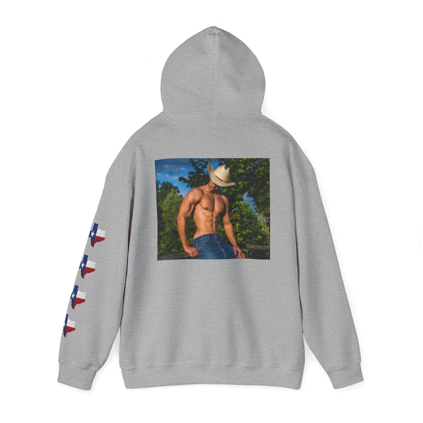 Sudadera con capucha gráfica de vaquero de Texas para hombre y mujer